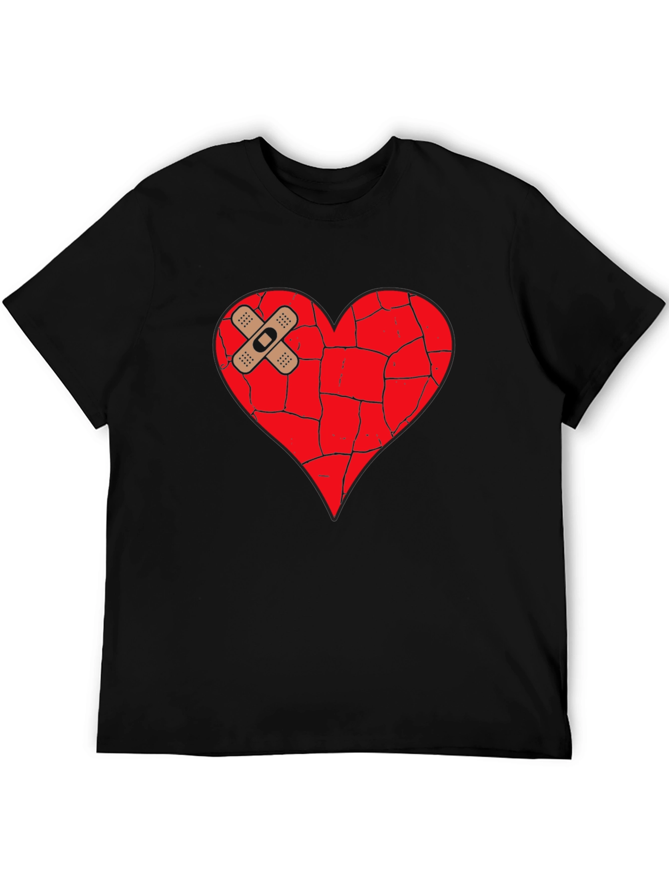 Mended Heart Graphic Tee - Unisex Black T-Shirt