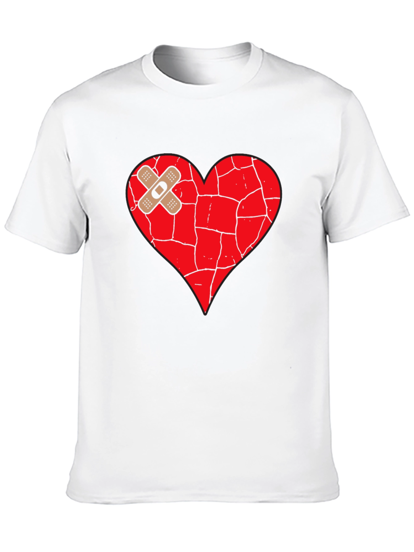 Mended Heart Graphic Tee - Unisex Black T-Shirt