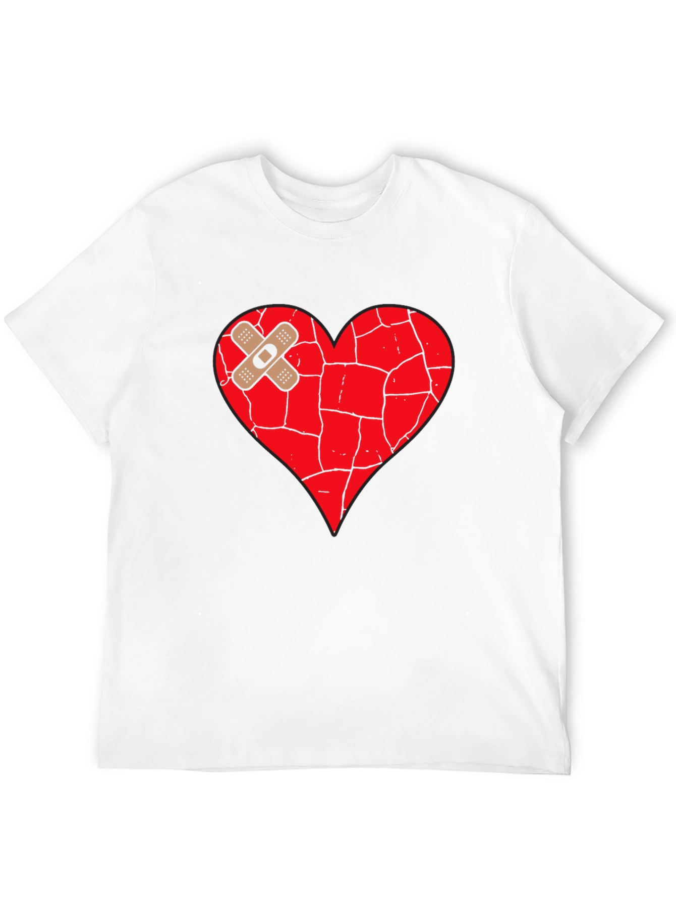 Mended Heart Graphic Tee - Unisex Black T-Shirt