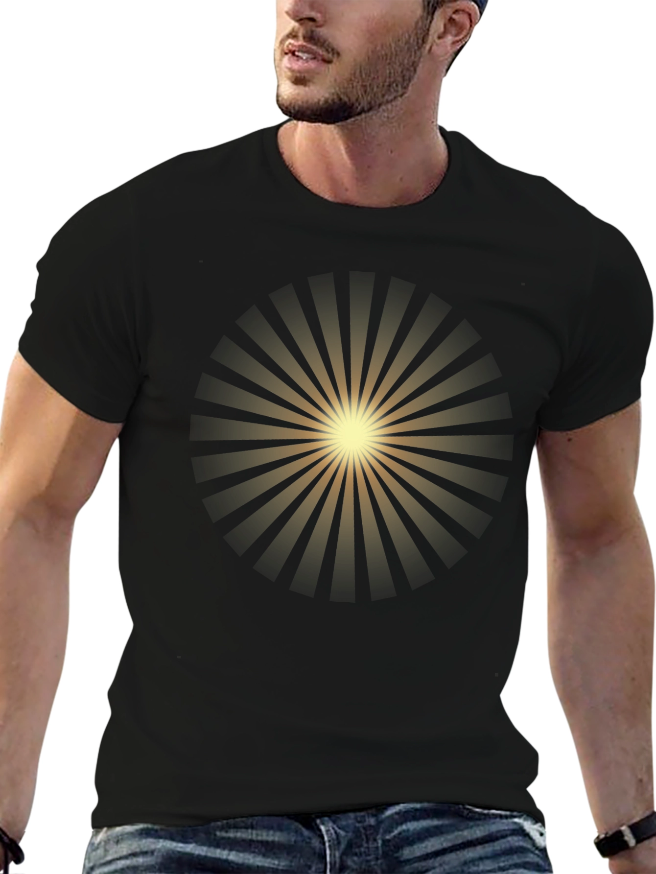 Radiant Burst Graphic Tee - Classic Black