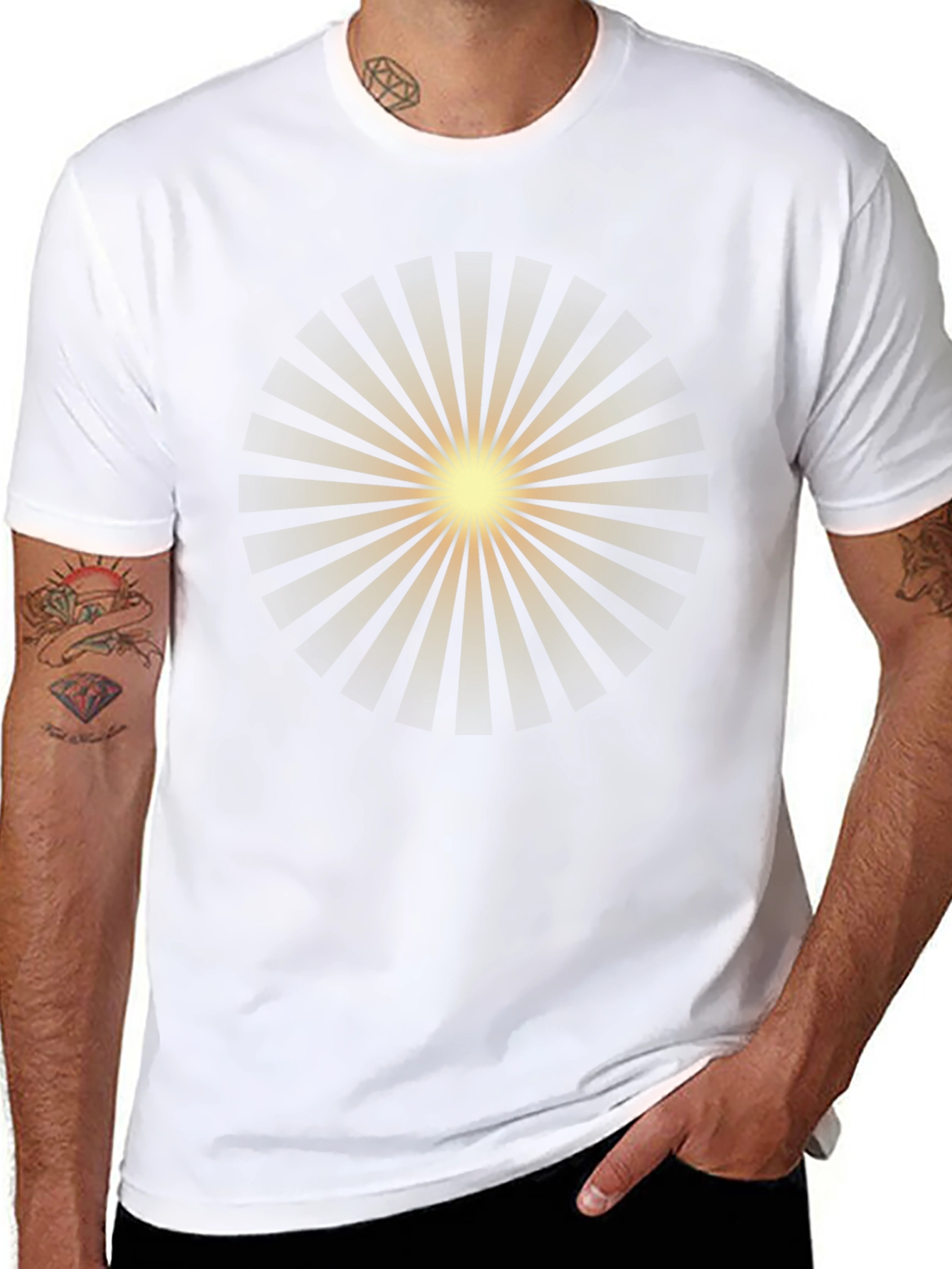 Radiant Burst Graphic Tee - Classic Black
