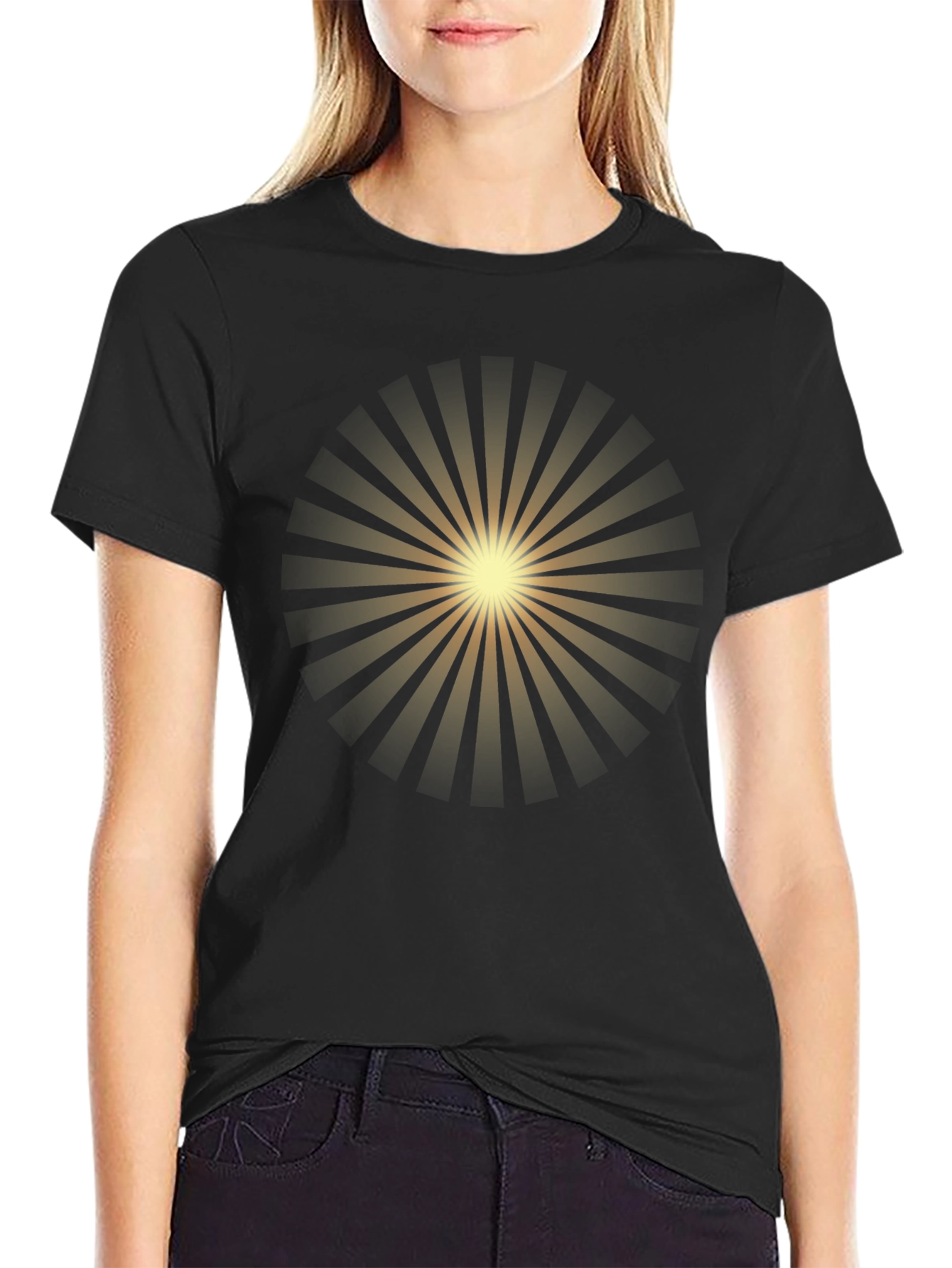 Radiant Burst Graphic Tee - Classic Black