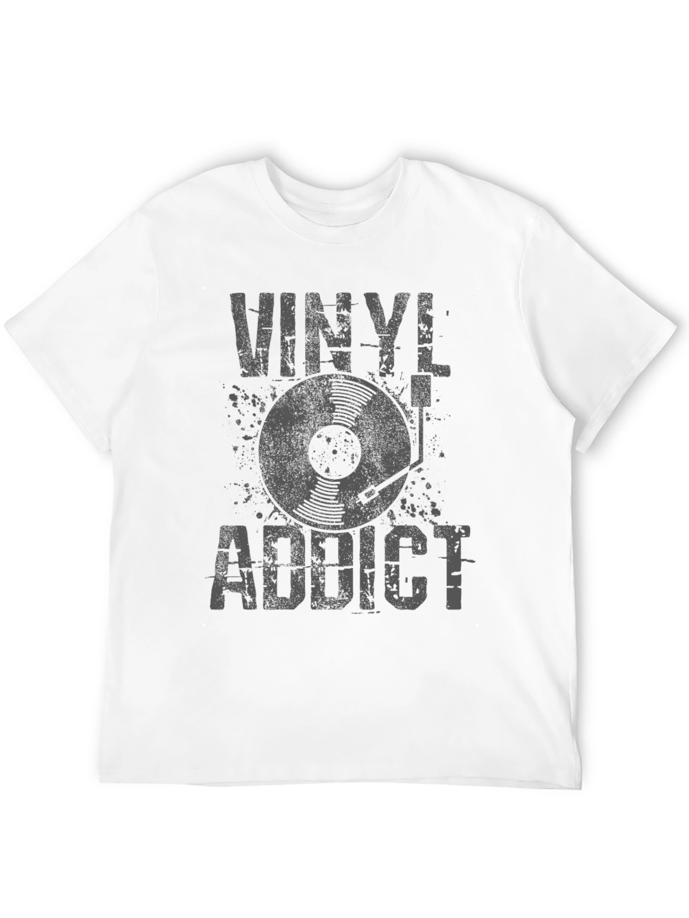 Vinyl Addict Graphic Tee - Retro Music Lover T-Shirt