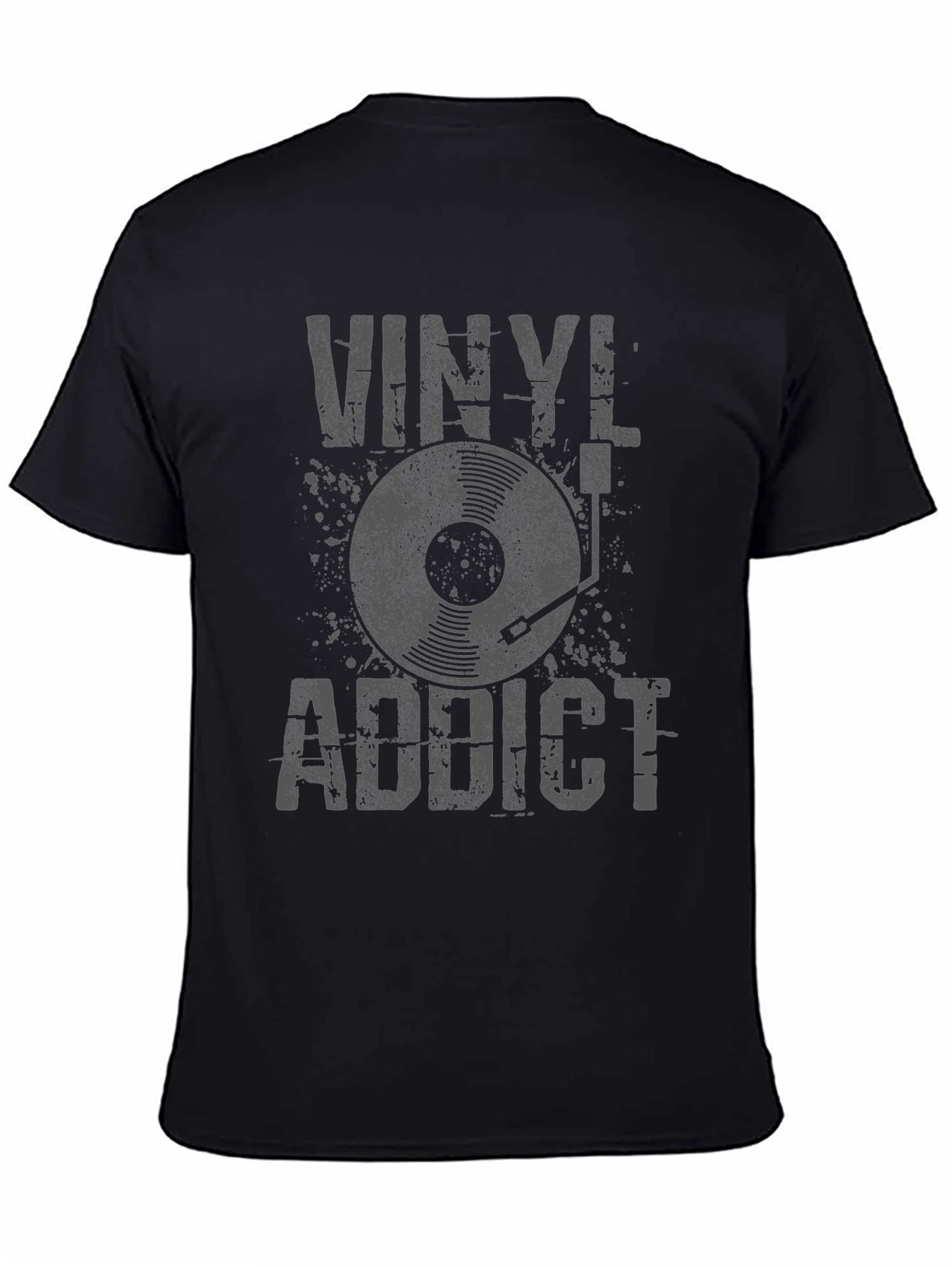 Vinyl Addict Graphic Tee - Retro Music Lover T-Shirt