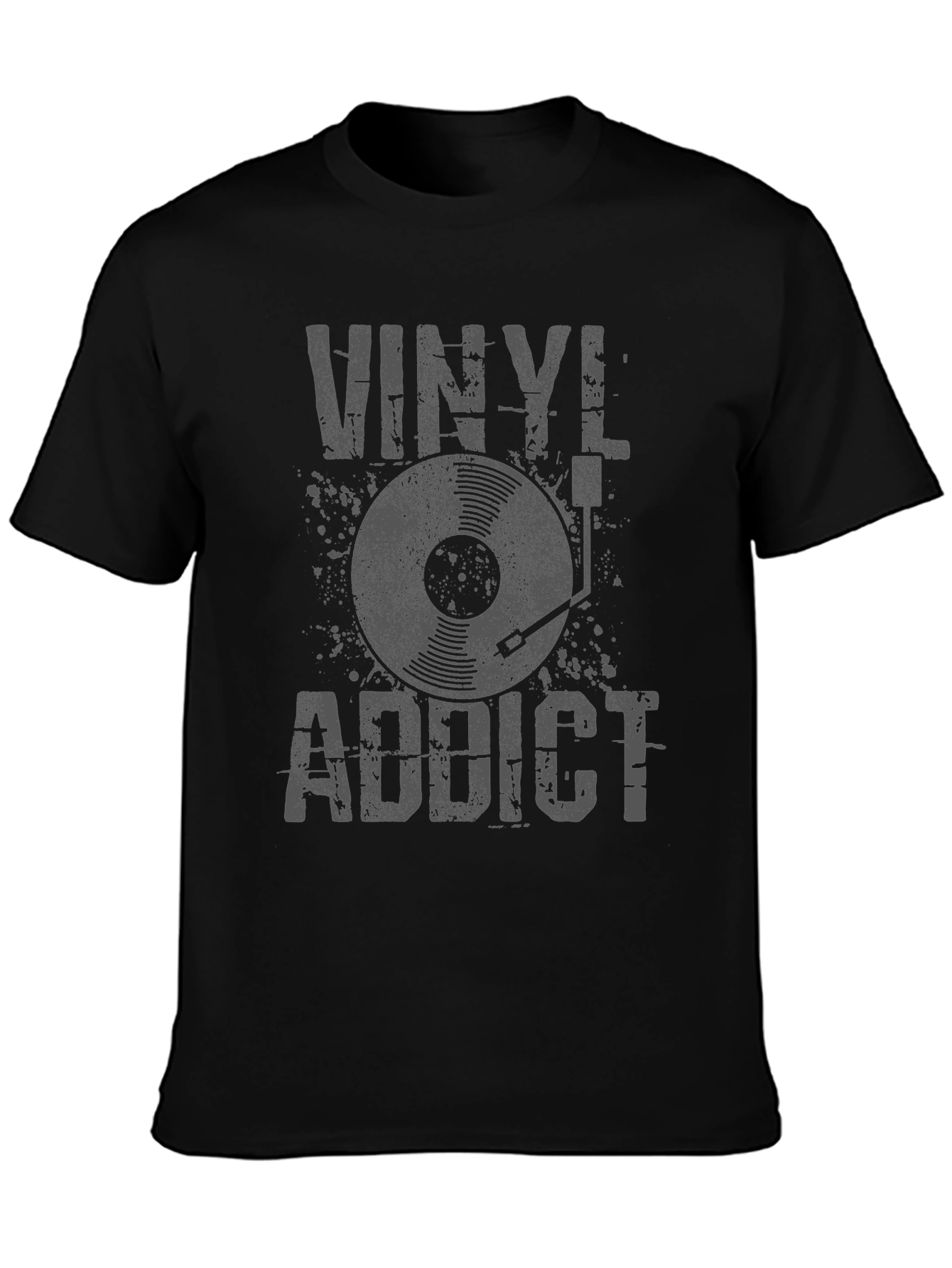 Vinyl Addict Graphic Tee - Retro Music Lover T-Shirt