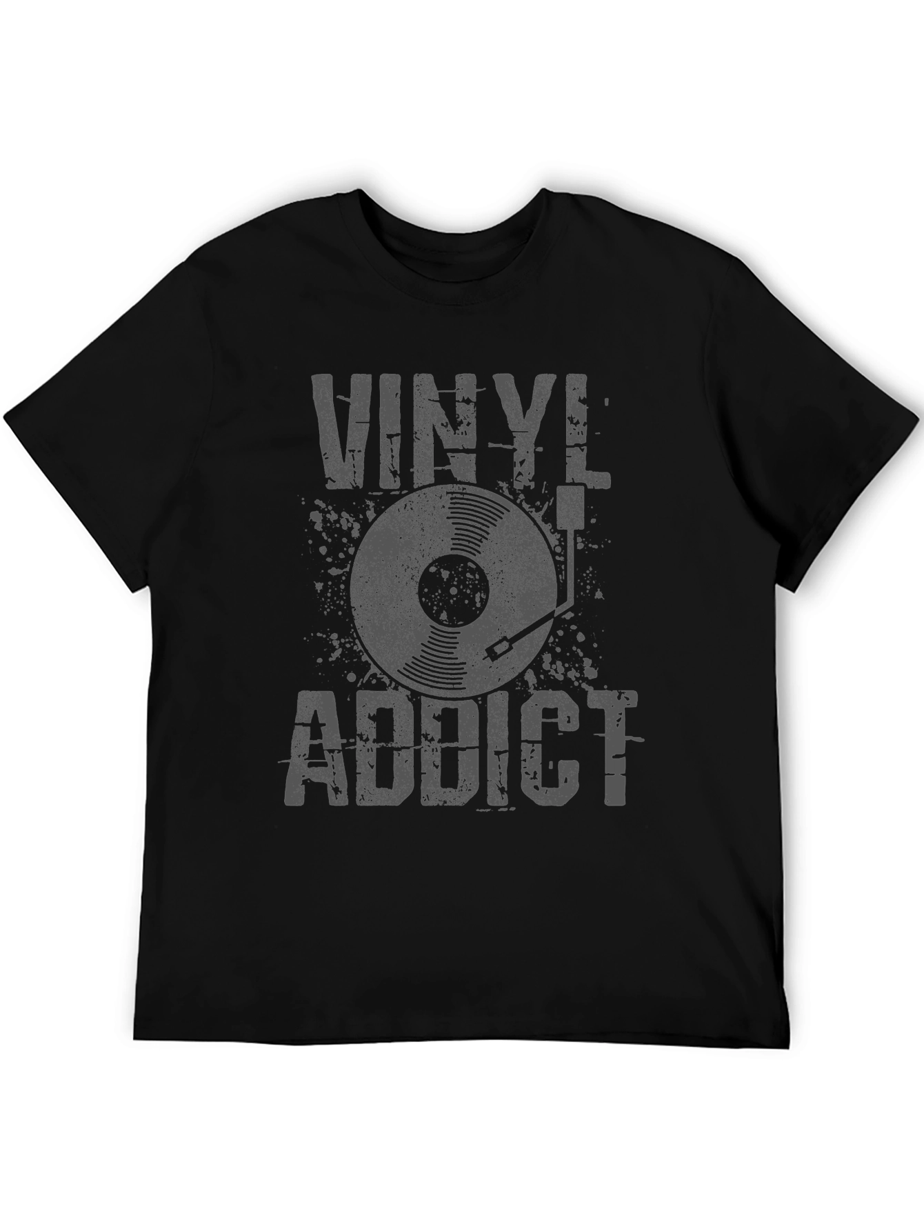 Vinyl Addict Graphic Tee - Retro Music Lover T-Shirt