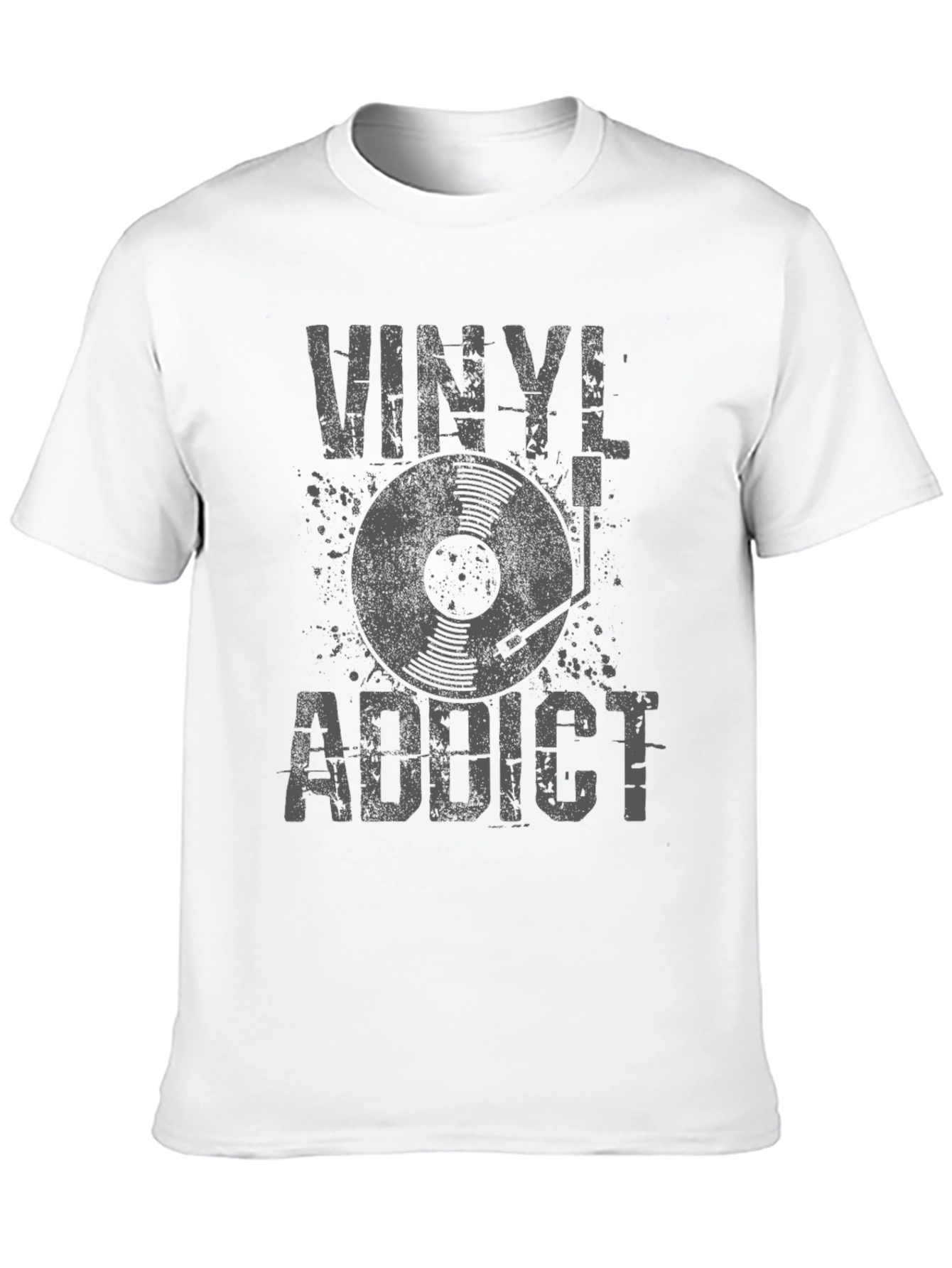 Vinyl Addict Graphic Tee - Retro Music Lover T-Shirt