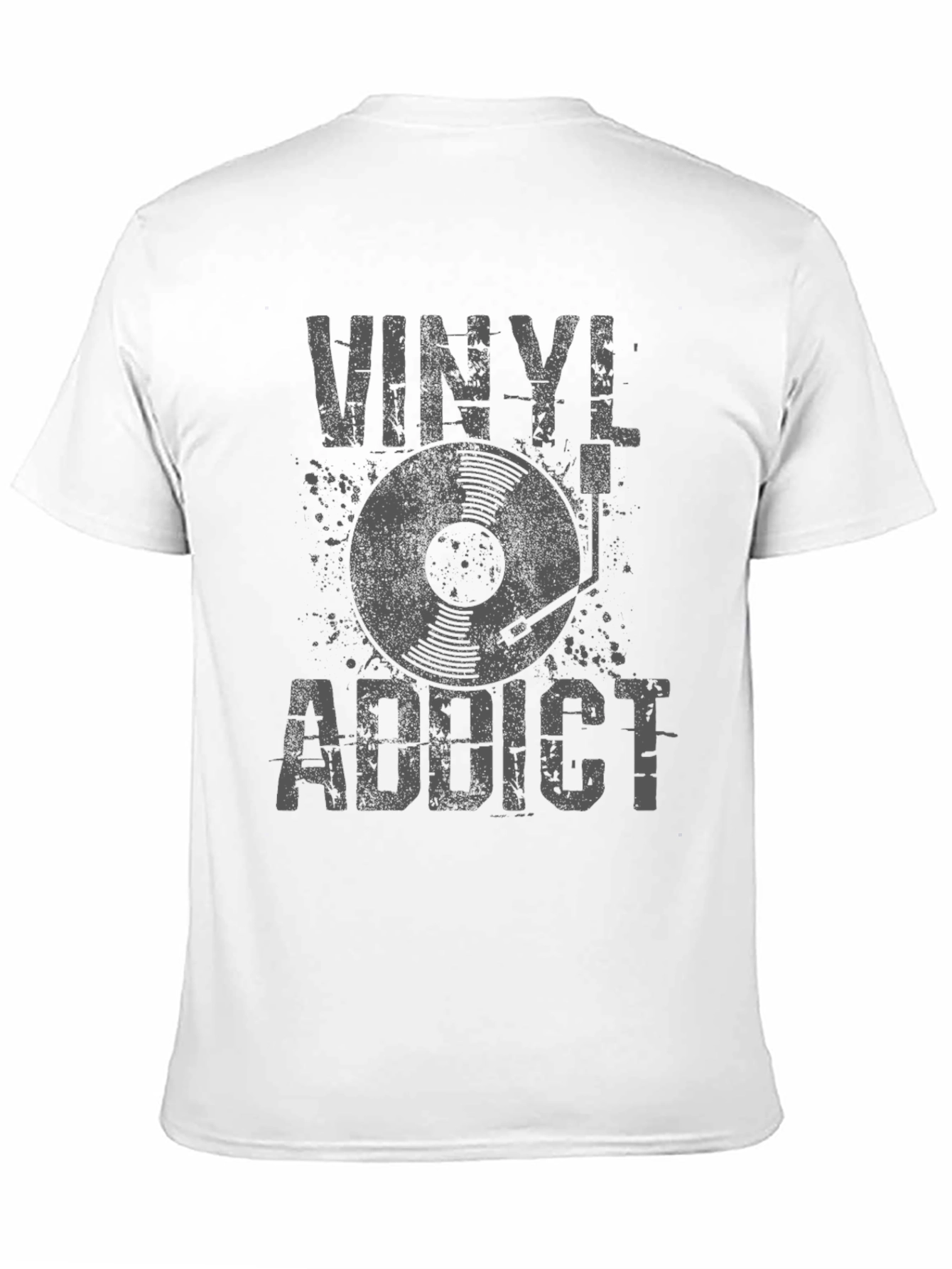 Vinyl Addict Graphic Tee - Retro Music Lover T-Shirt