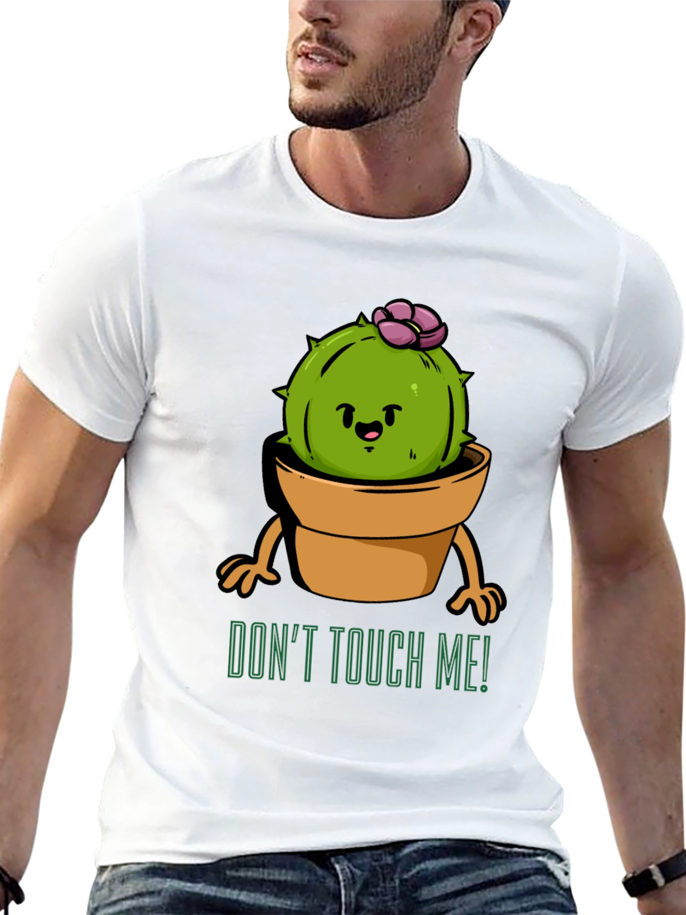 Cute Cactus Graphic Tee - Dont Touch Me!