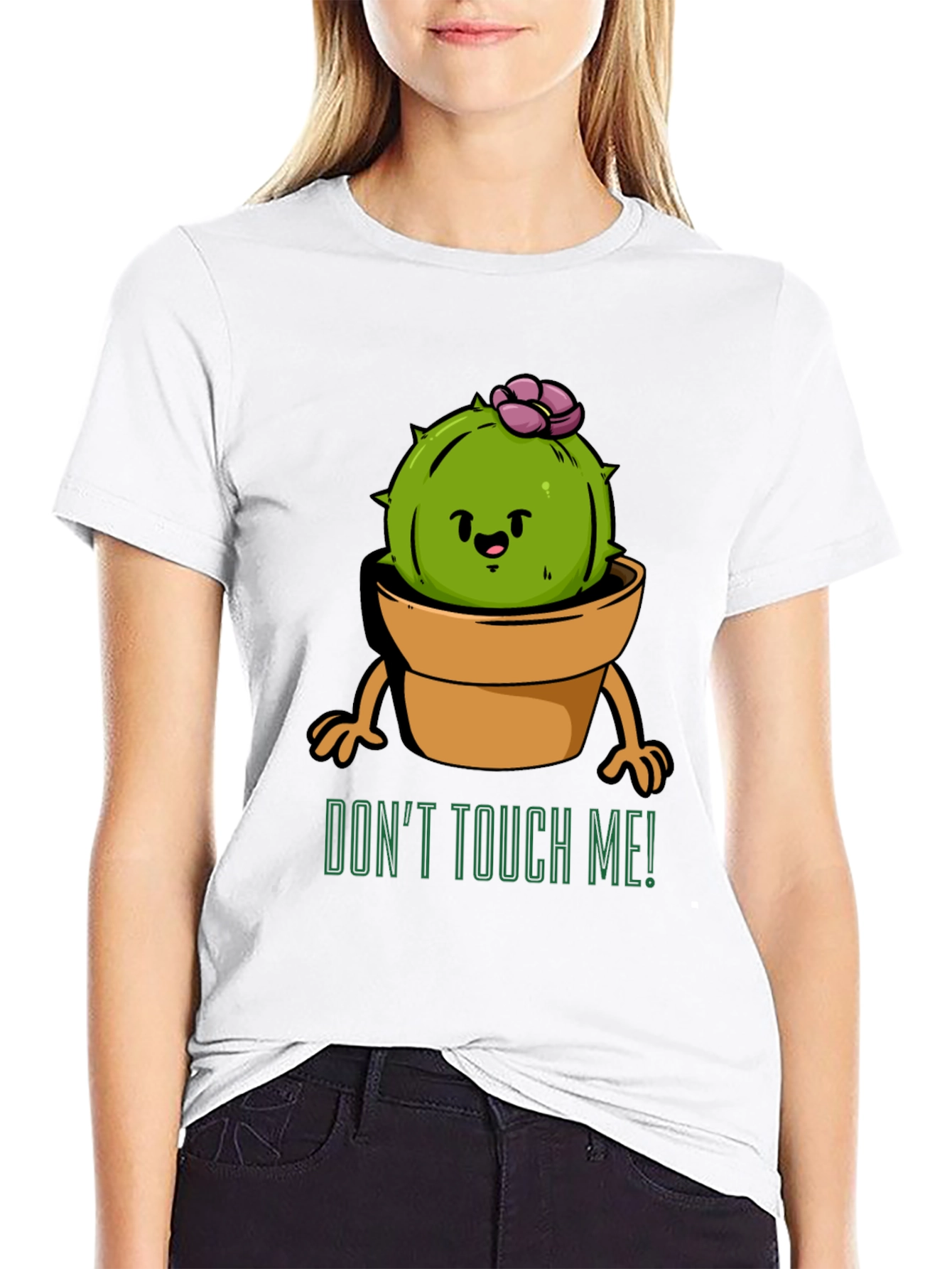 Cute Cactus Graphic Tee - Dont Touch Me!