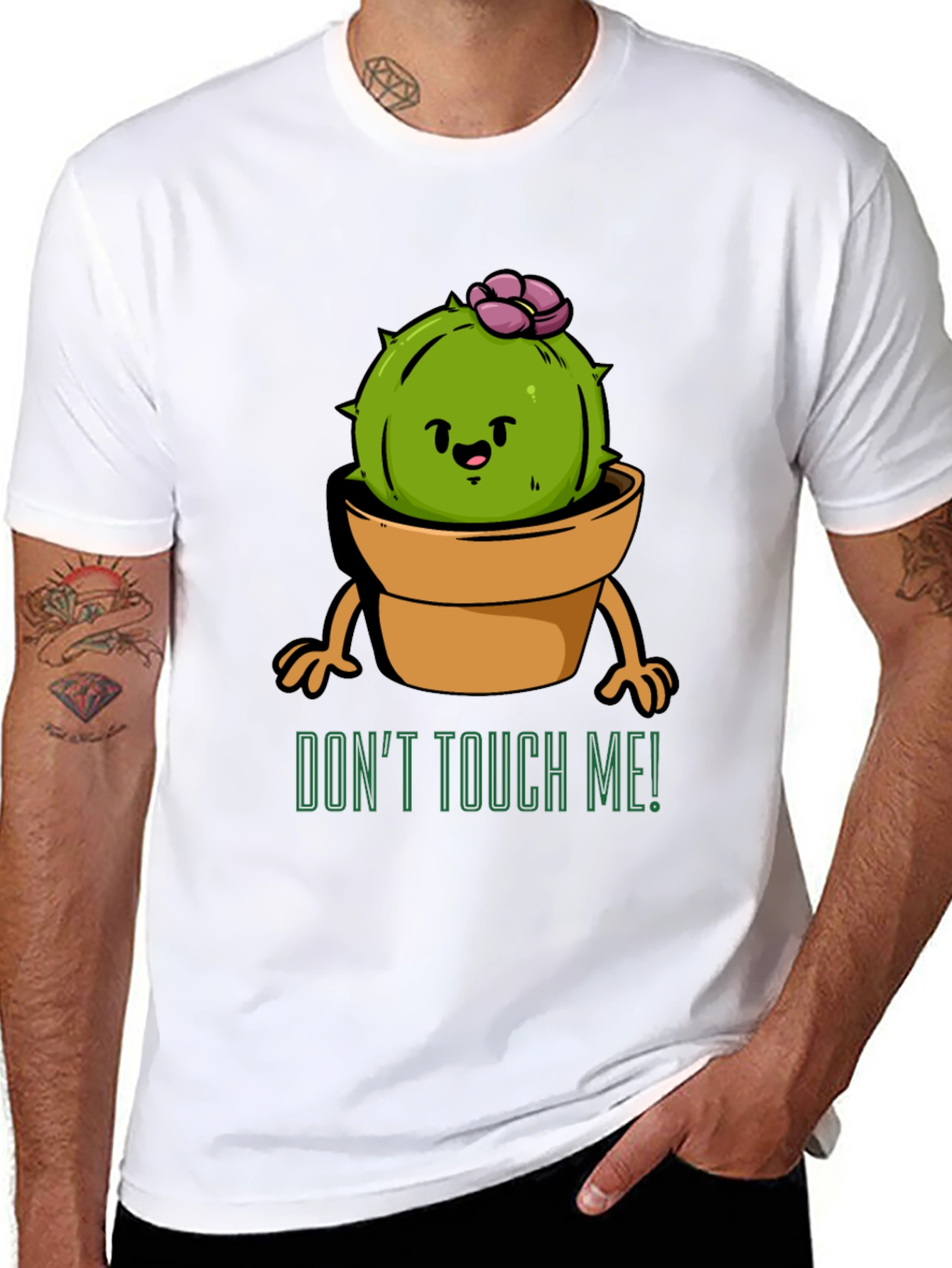 Cute Cactus Graphic Tee - Dont Touch Me!