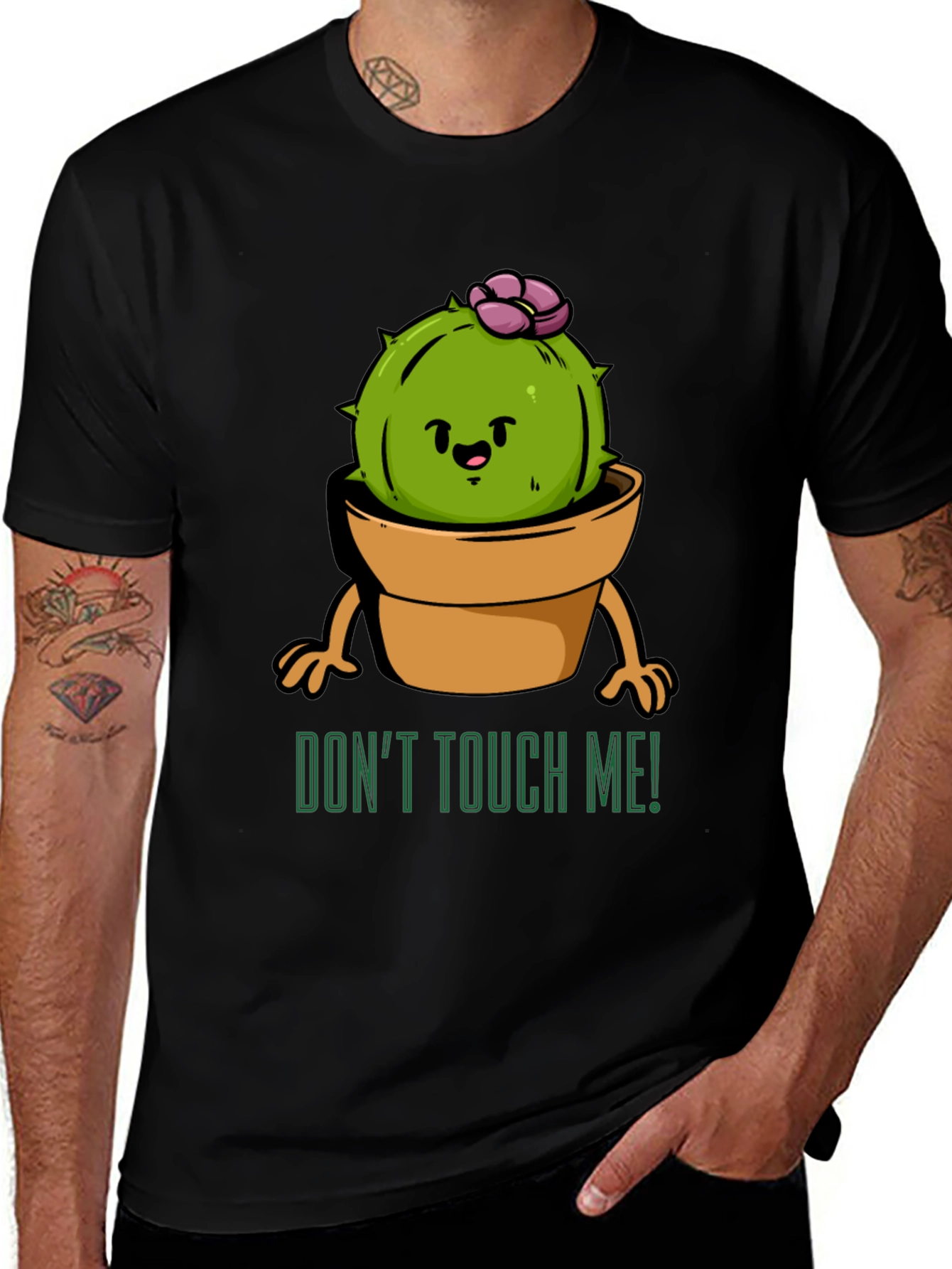 Cute Cactus Graphic Tee - Dont Touch Me!