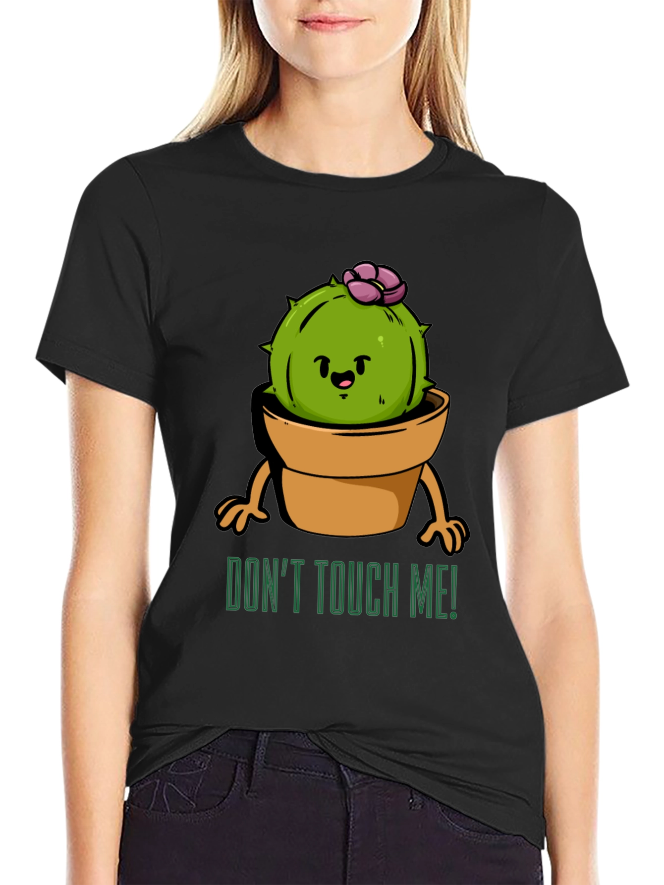 Cute Cactus Graphic Tee - Dont Touch Me!