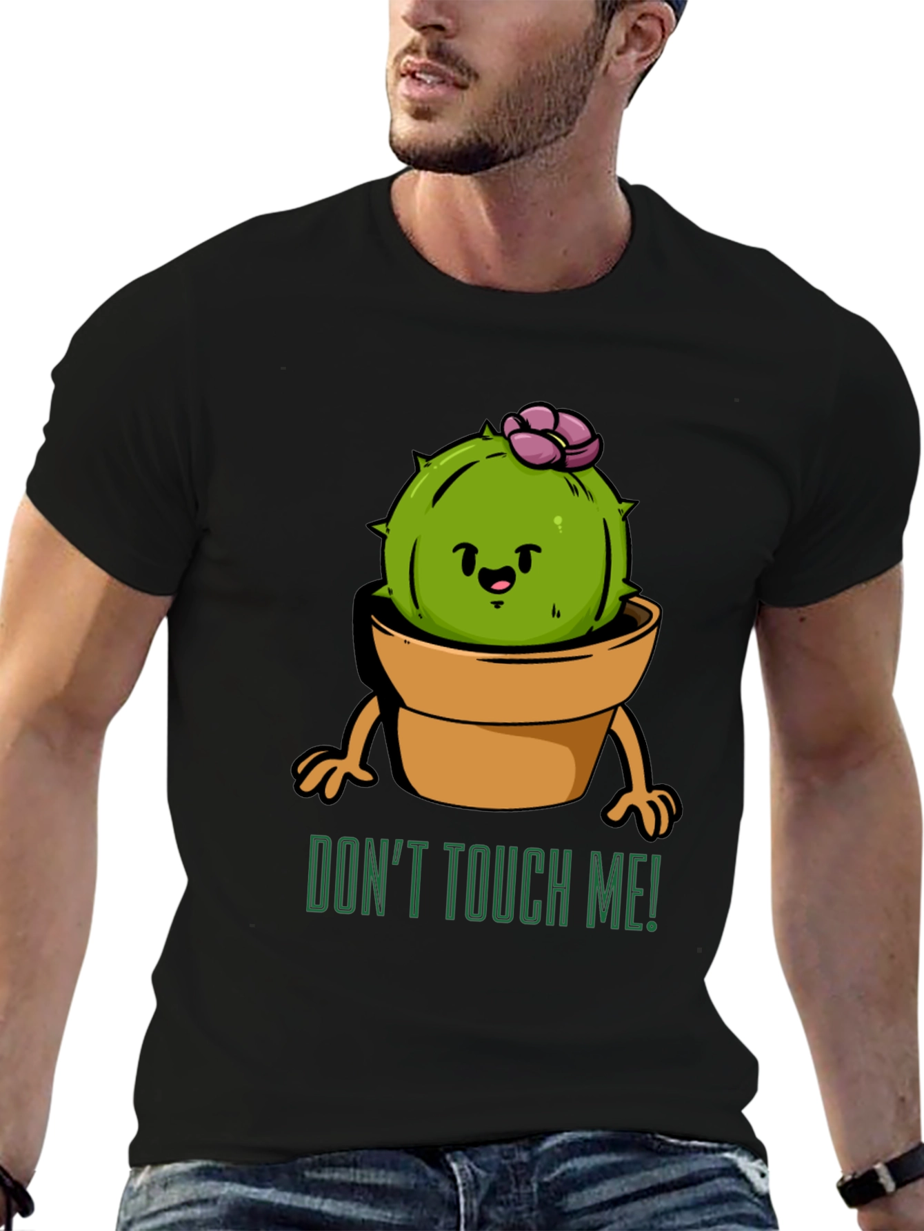 Cute Cactus Graphic Tee - Dont Touch Me!