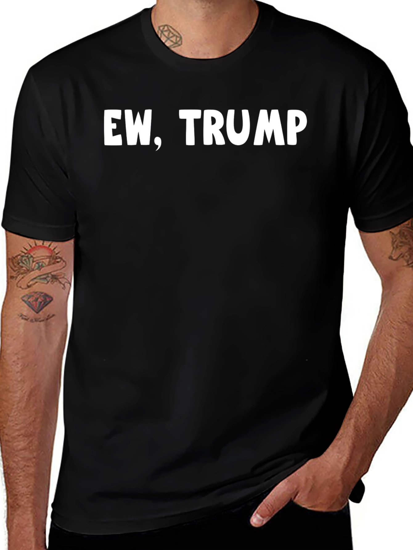 Ew Trump Black Crew Neck T-Shirt