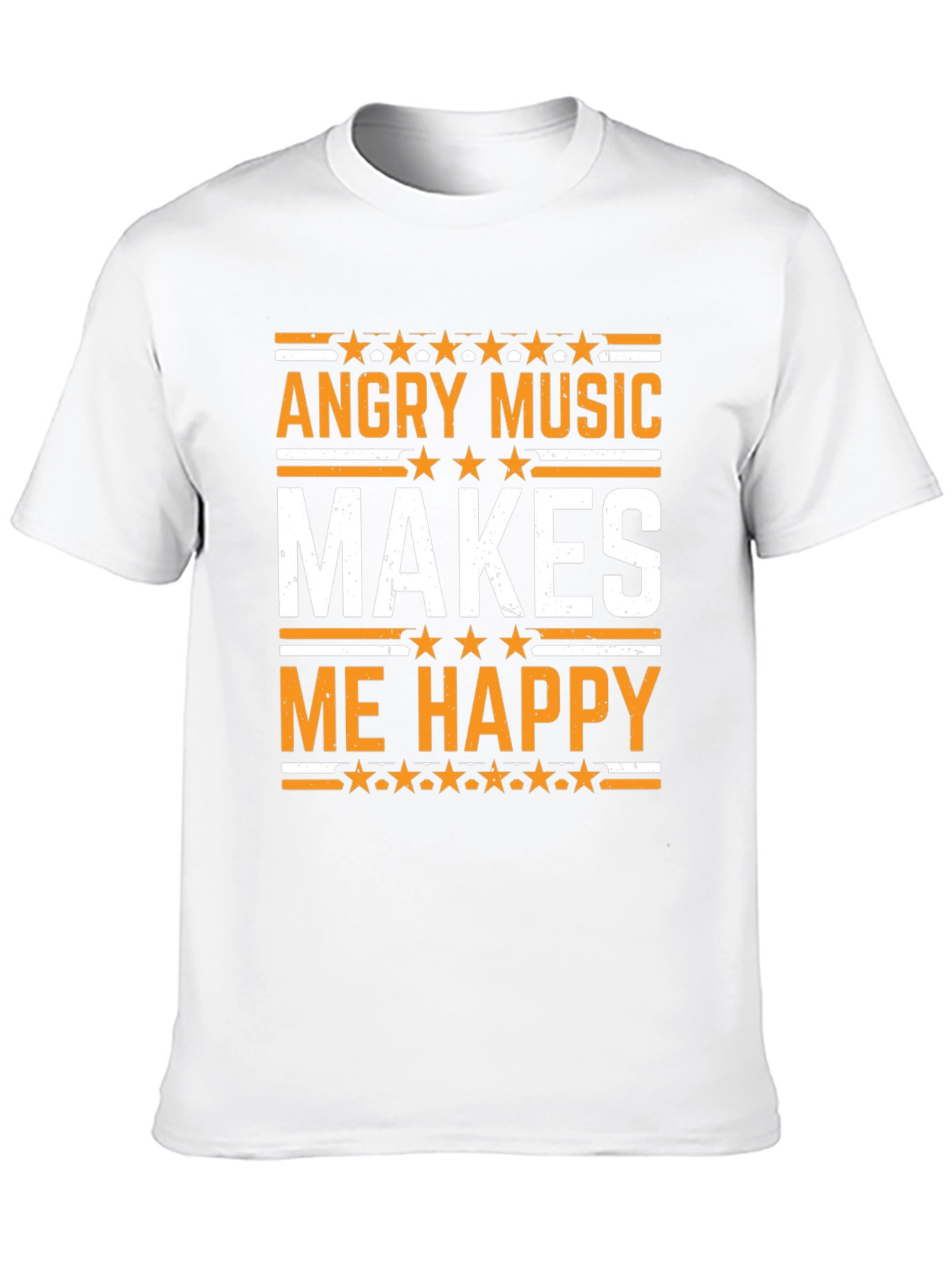 Angry Music Makes Me Happy Black T-Shirt