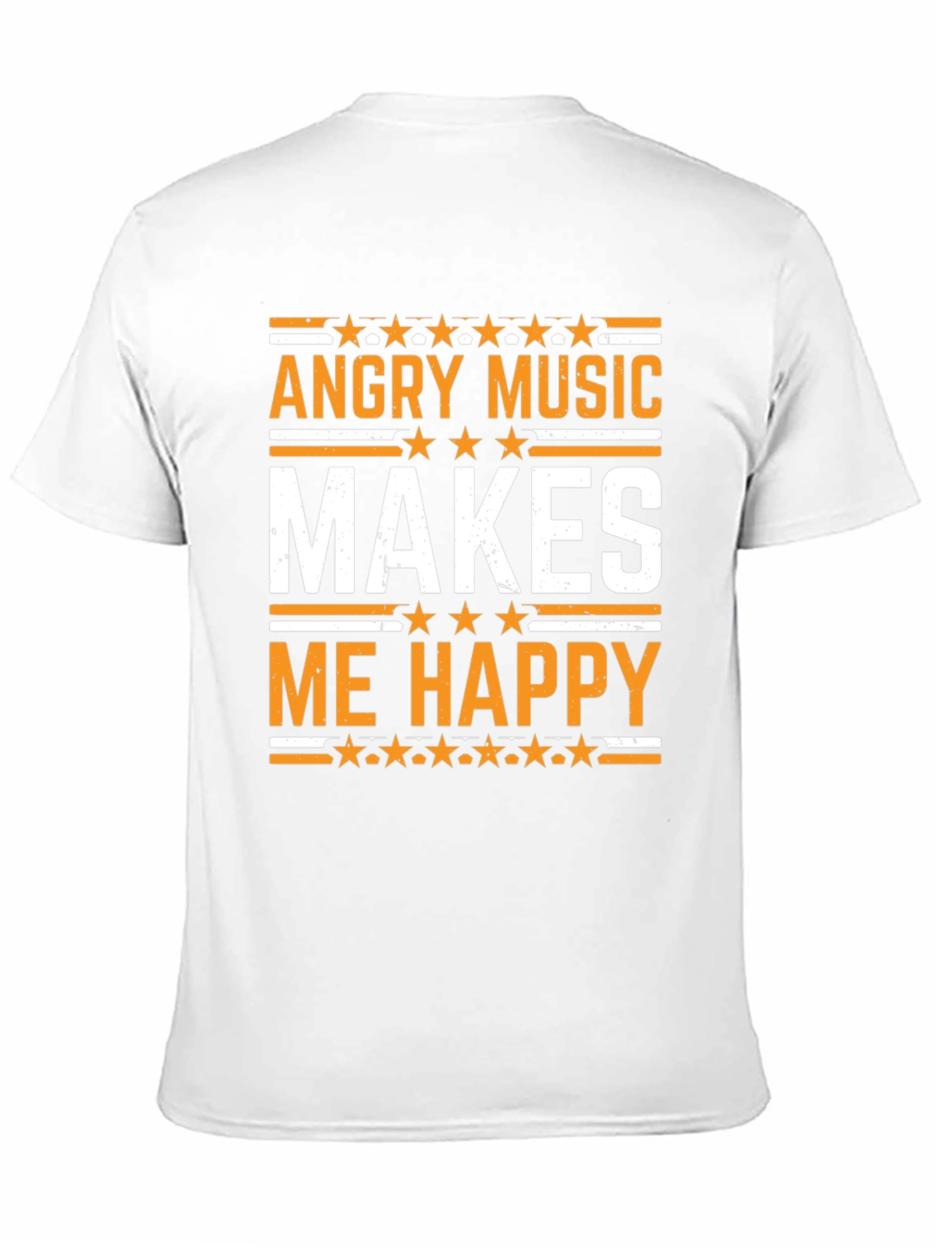 Angry Music Makes Me Happy Black T-Shirt