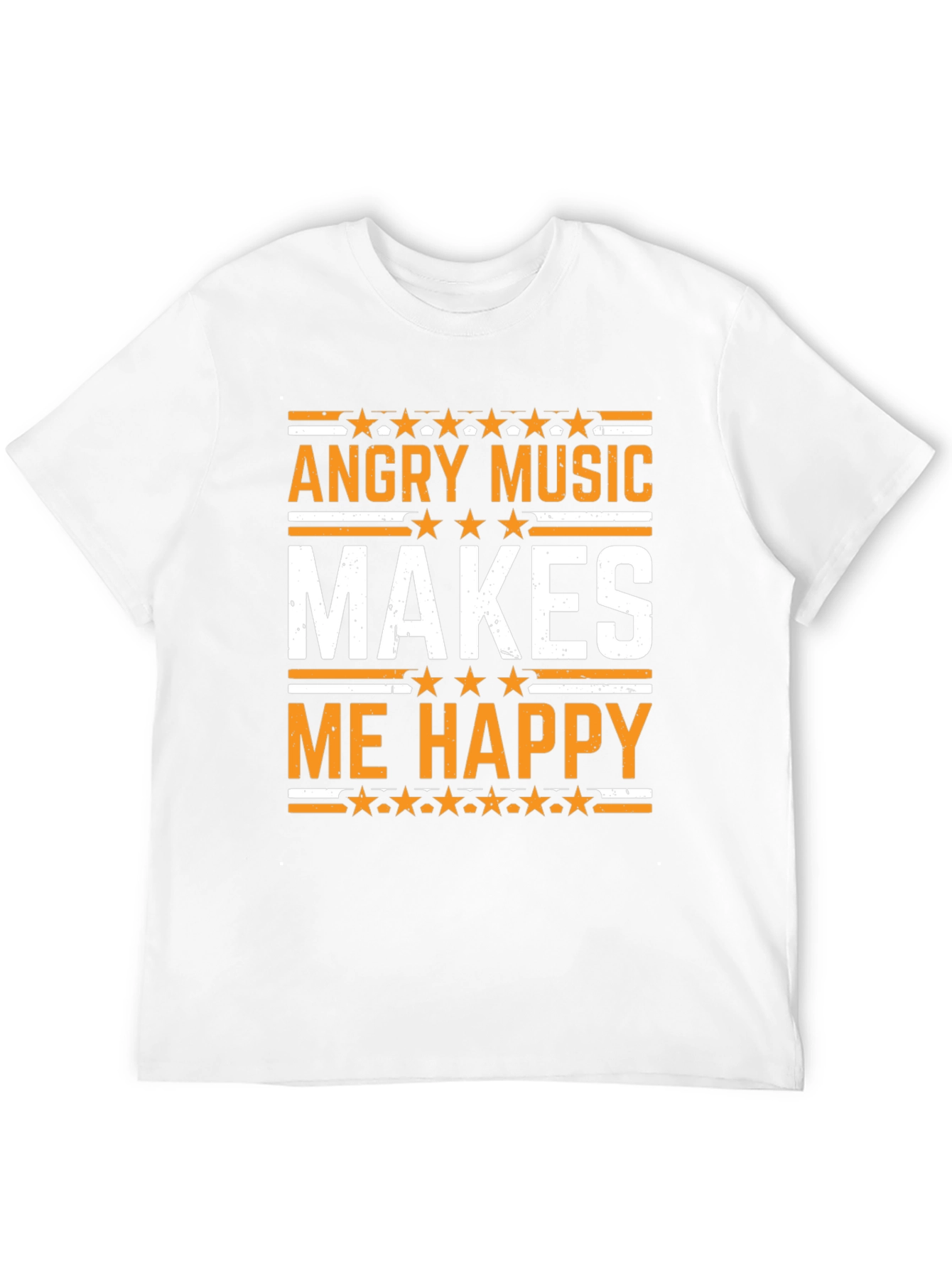 Angry Music Makes Me Happy Black T-Shirt