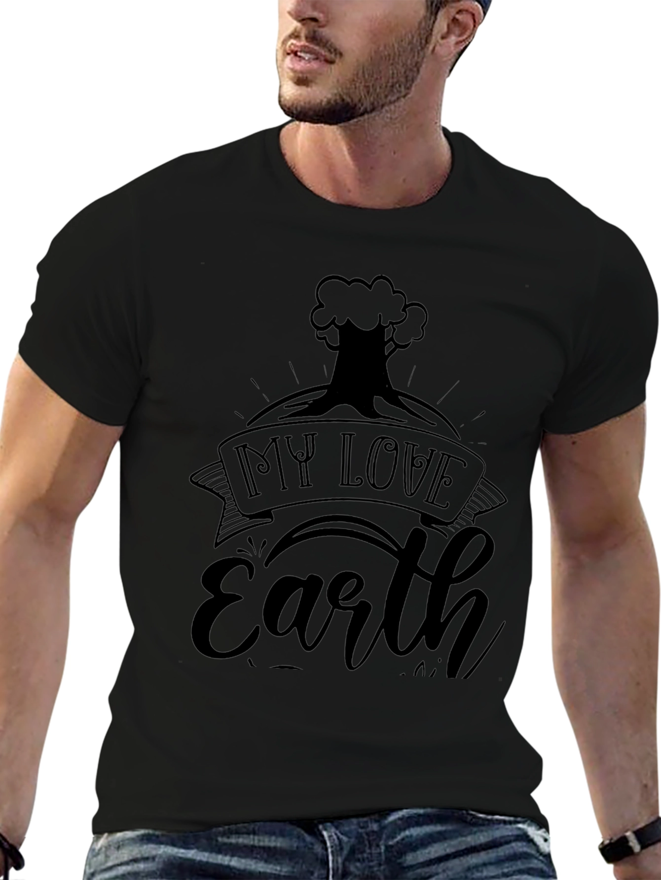 My Love Earth Black T-Shirt