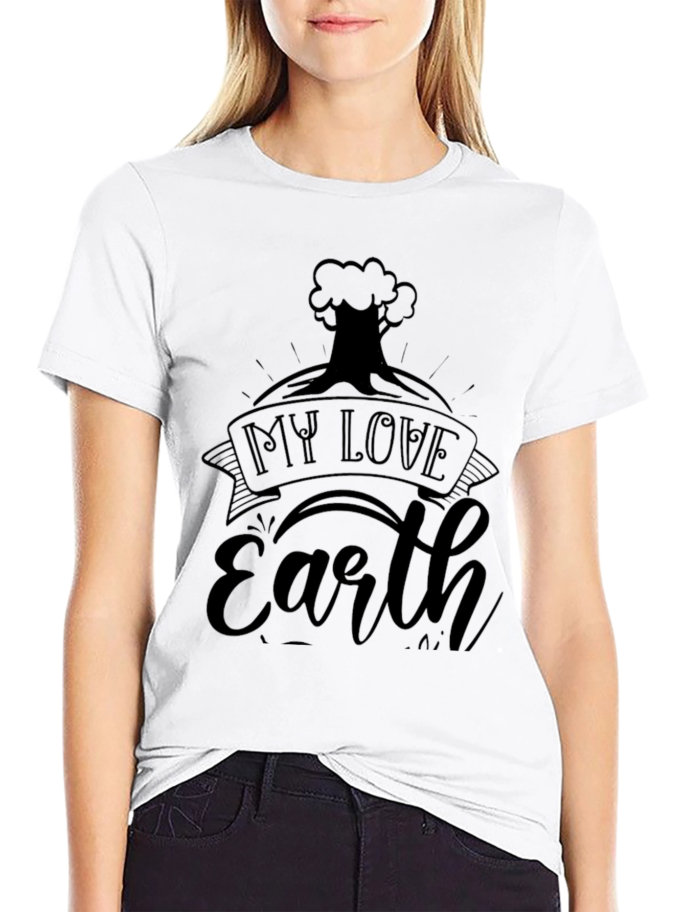 My Love Earth Black T-Shirt
