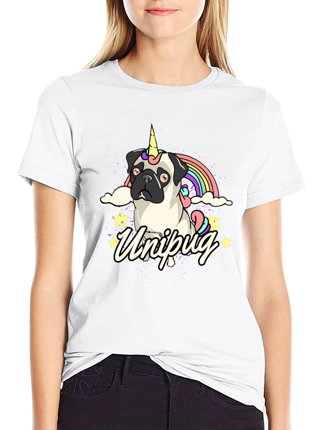 Unipug Graphic T-Shirt - Black Cotton Tee