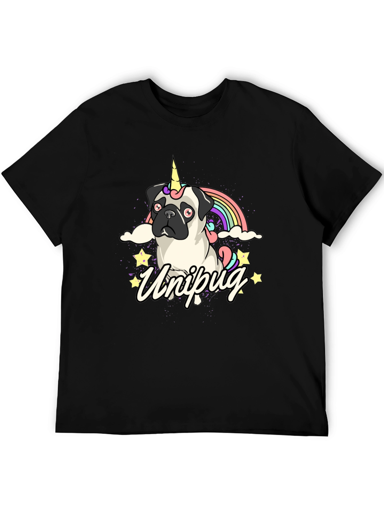 Unipug Graphic T-Shirt - Black Cotton Tee