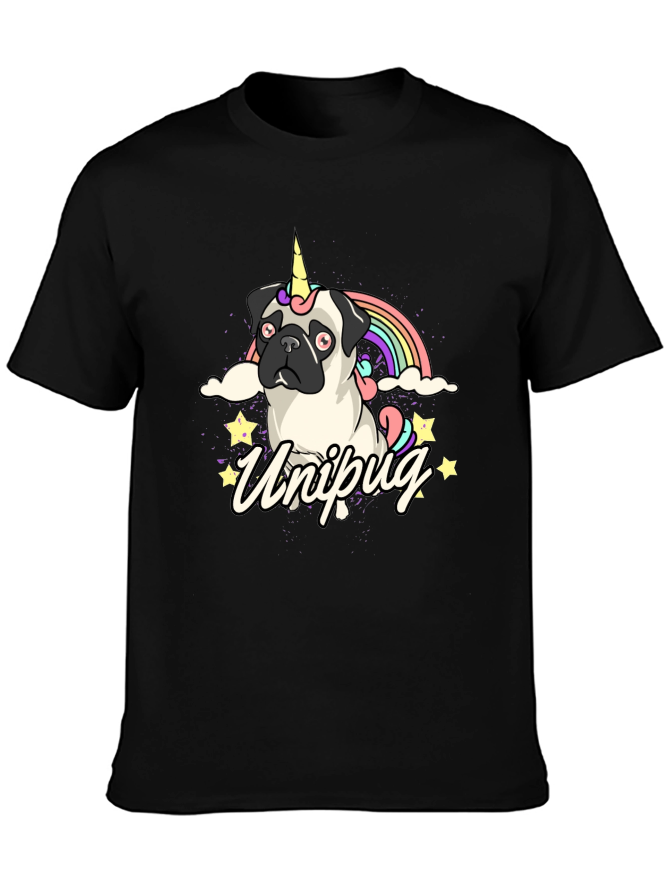 Unipug Graphic T-Shirt - Black Cotton Tee