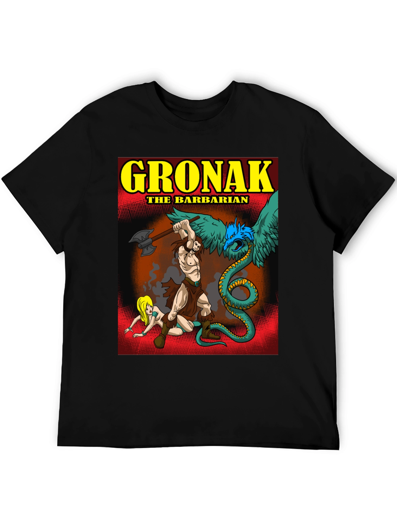 Gronak the Barbarian Graphic Tee - Bold Black