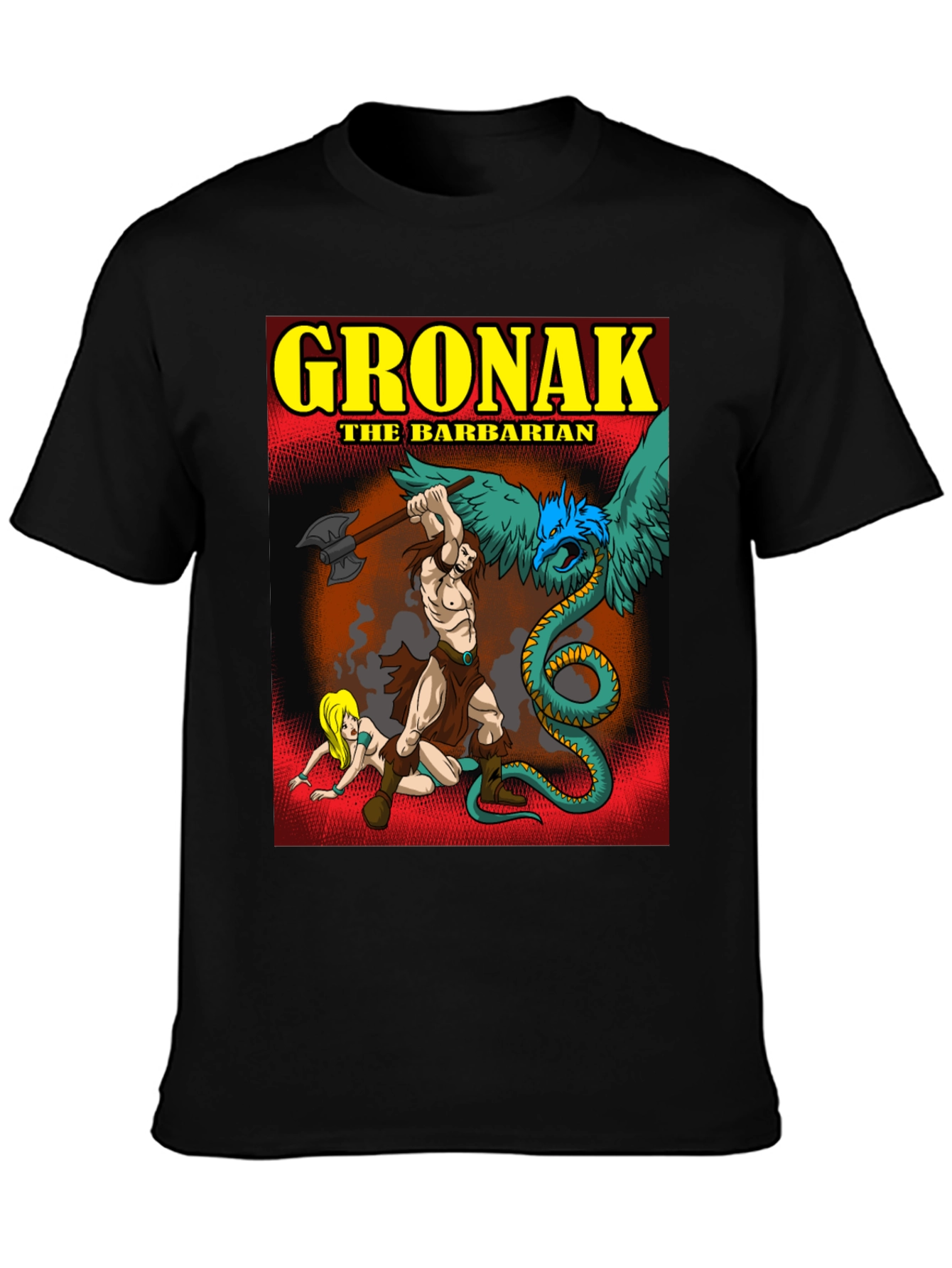 Gronak the Barbarian Graphic Tee - Bold Black