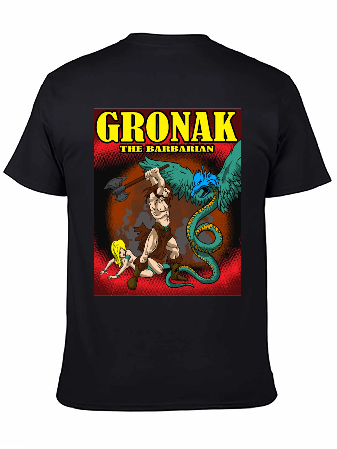 Gronak the Barbarian Graphic Tee - Bold Black