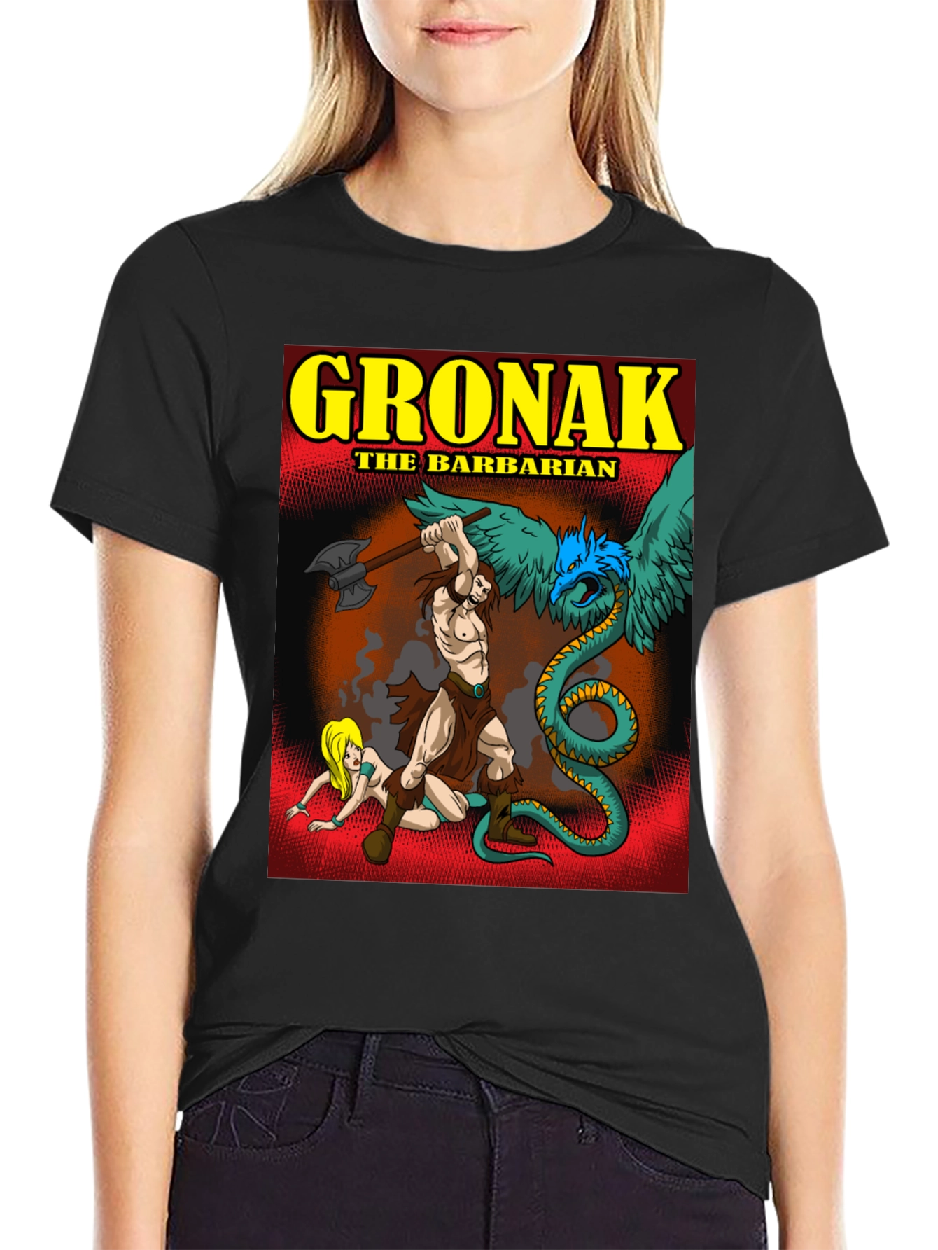 Gronak the Barbarian Graphic Tee - Bold Black