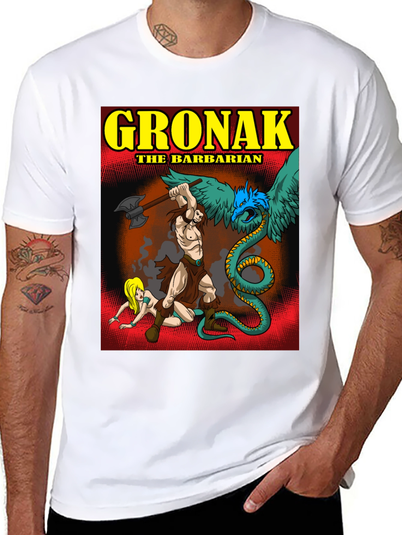 Gronak the Barbarian Graphic Tee - Bold Black