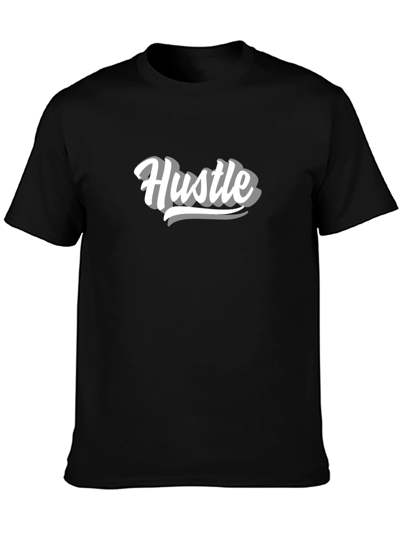 Mens Black Hustle Graphic Tee