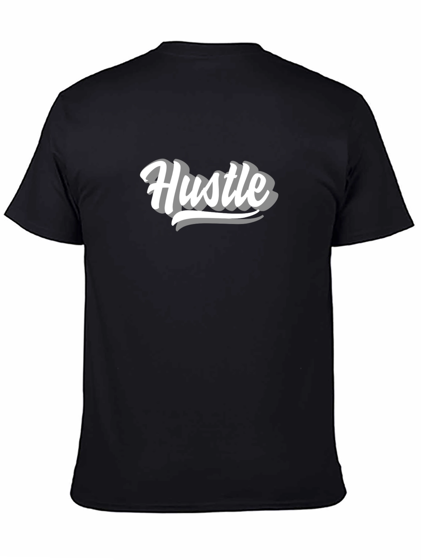 Mens Black Hustle Graphic Tee