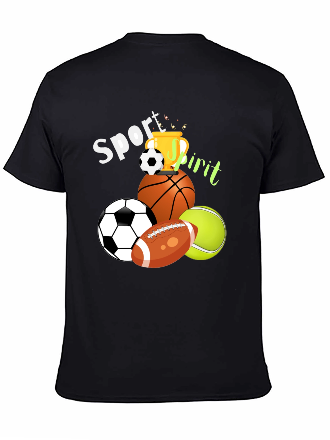 Sport Spirit Graphic Tee - Casual Cotton T-Shirt