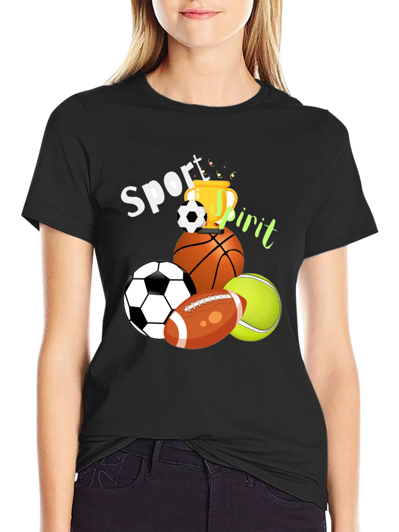 Sport Spirit Graphic Tee - Casual Cotton T-Shirt