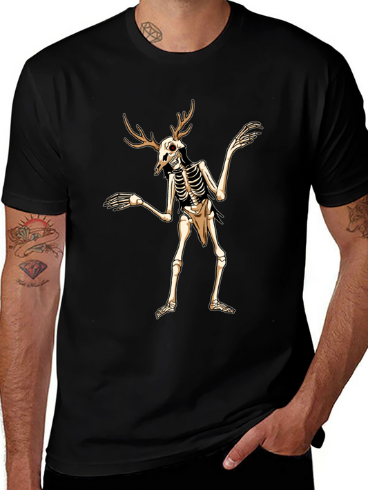 Antlered Skeleton Graphic Tee