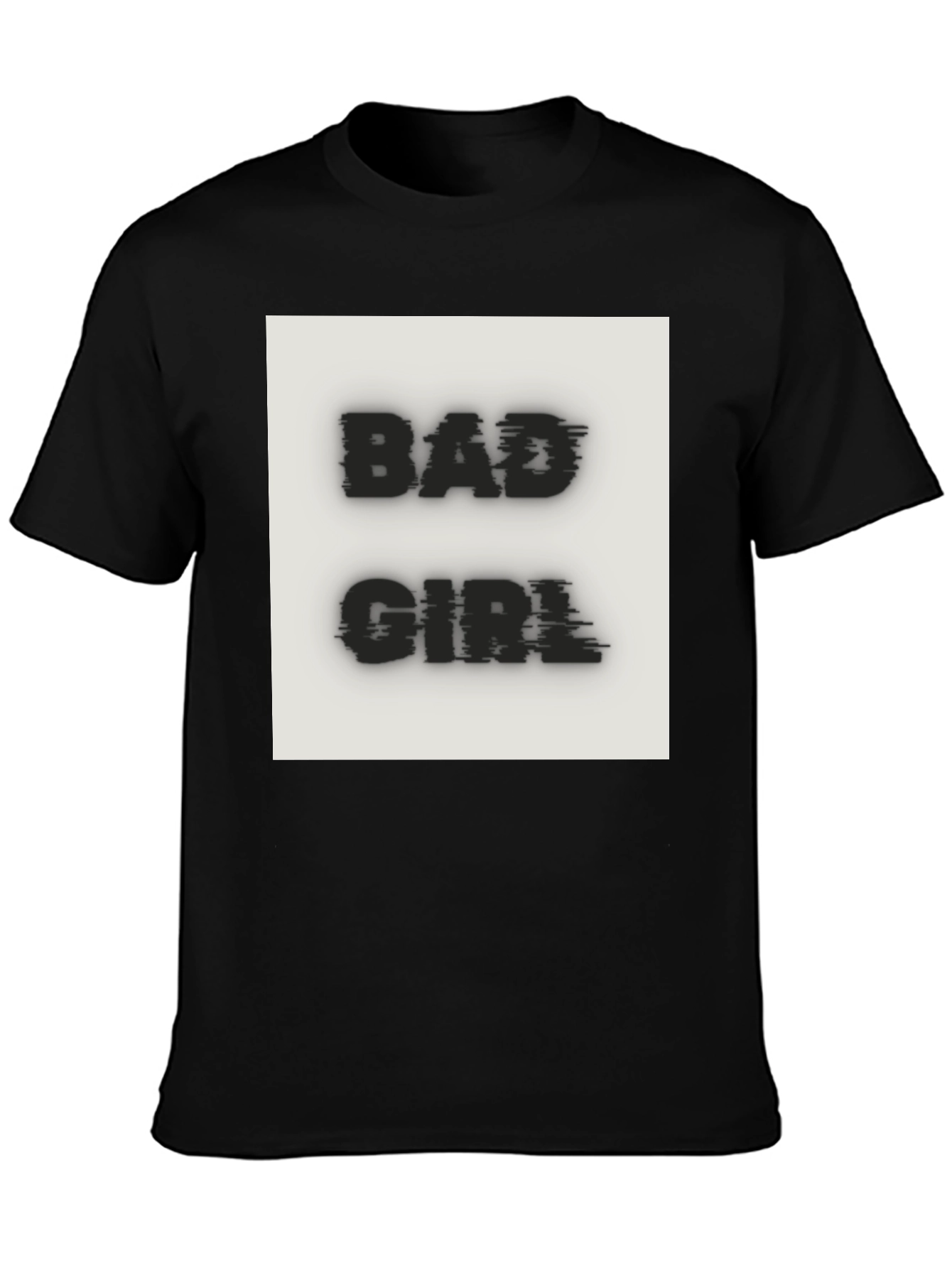 Bad Girl Graphic Tee - Black Cotton T-Shirt
