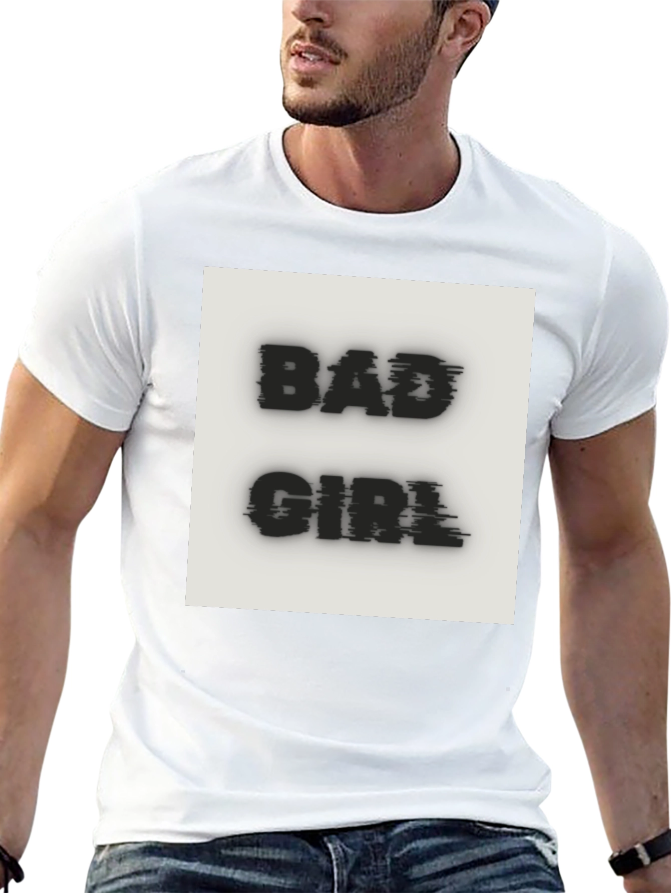 Bad Girl Graphic Tee - Black Cotton T-Shirt