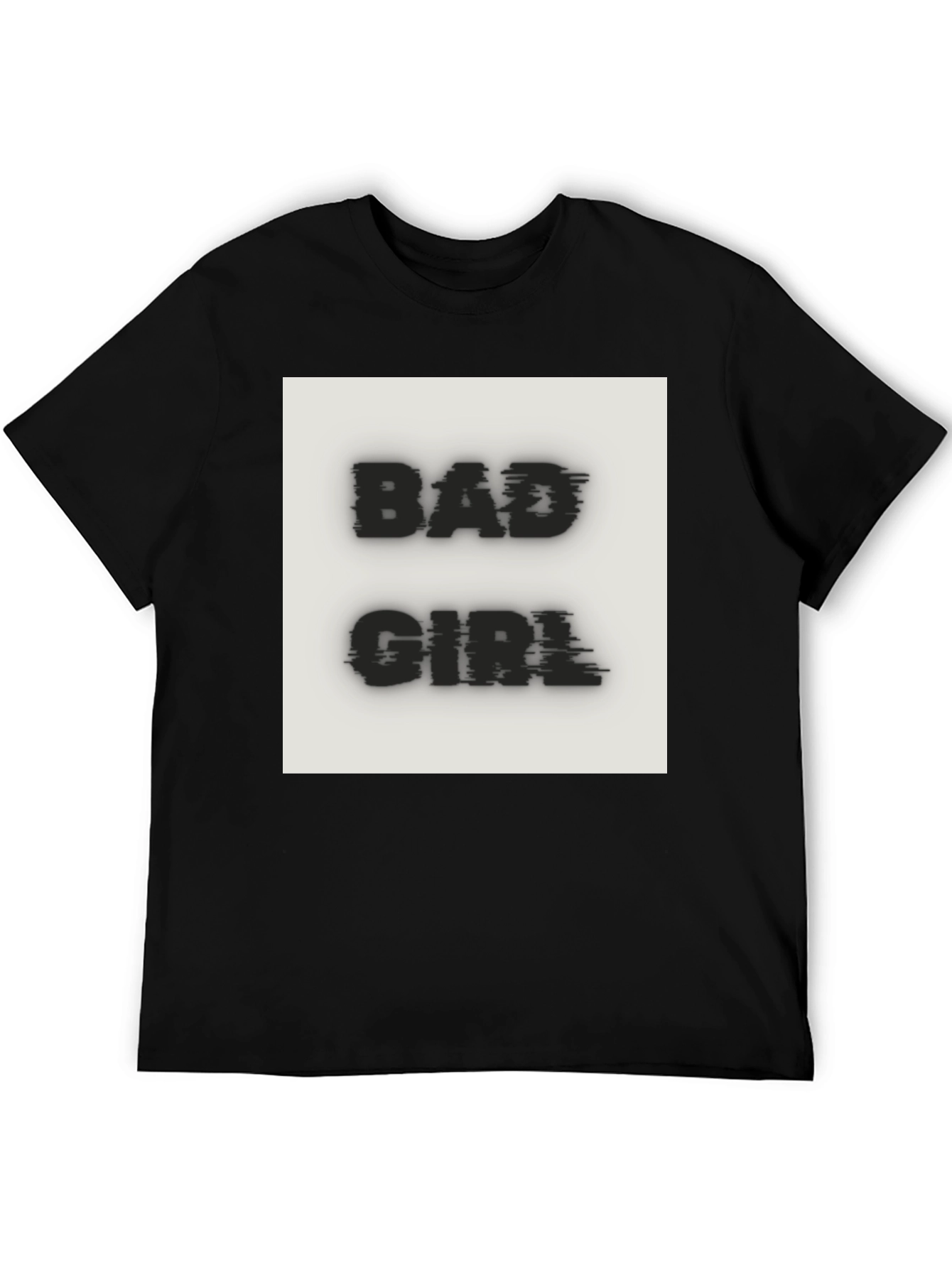 Bad Girl Graphic Tee - Black Cotton T-Shirt