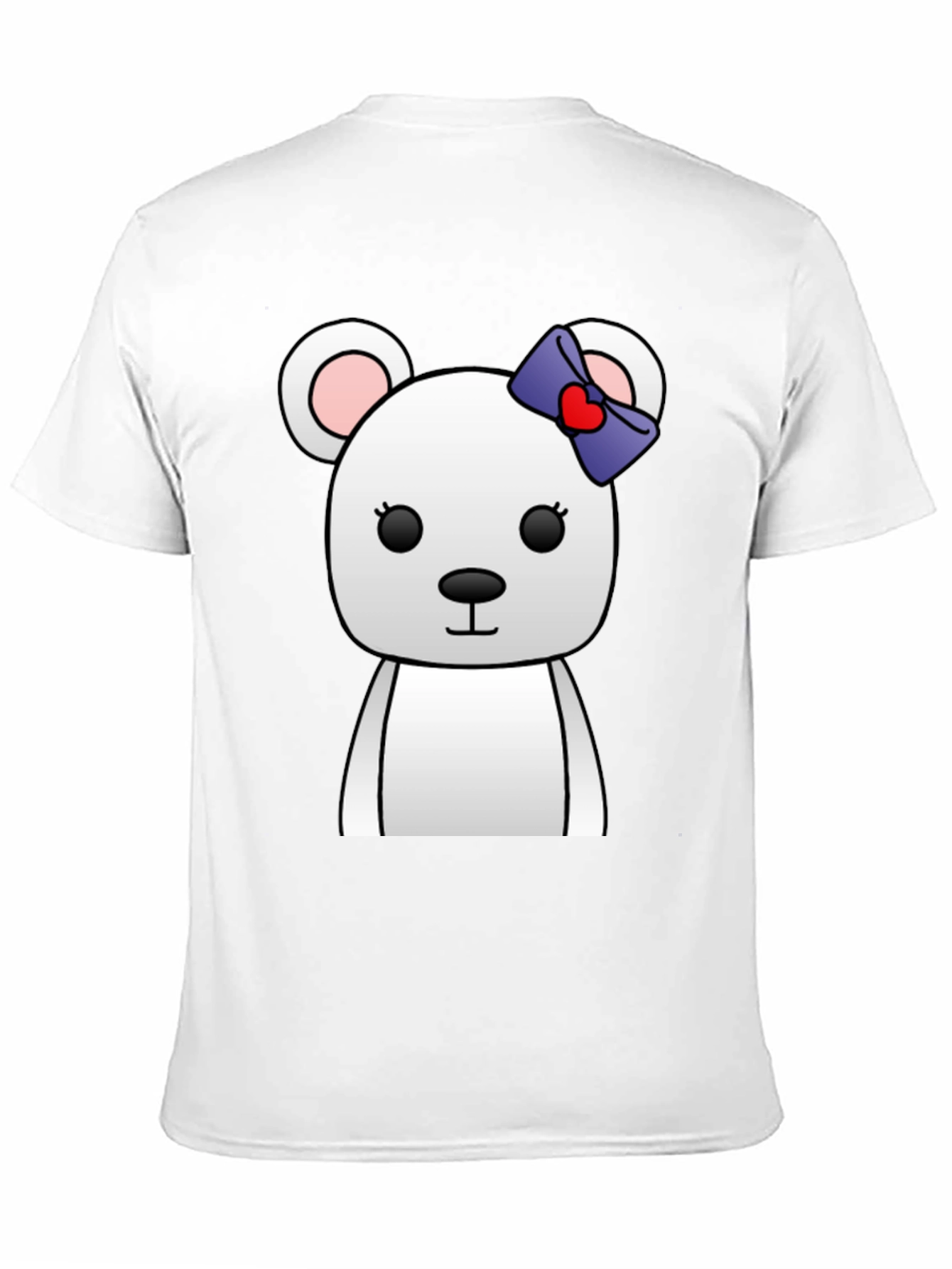 Cute Cartoon Bear T-Shirt - Unisex Black Tee