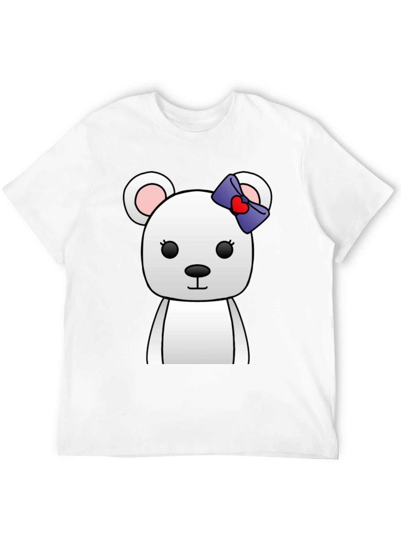 Cute Cartoon Bear T-Shirt - Unisex Black Tee
