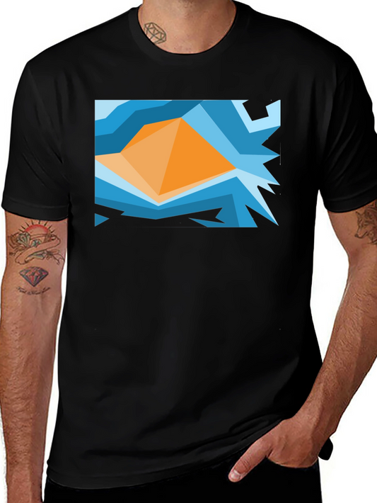 Abstract Geometric Graphic Tee - Modern Art Shirt
