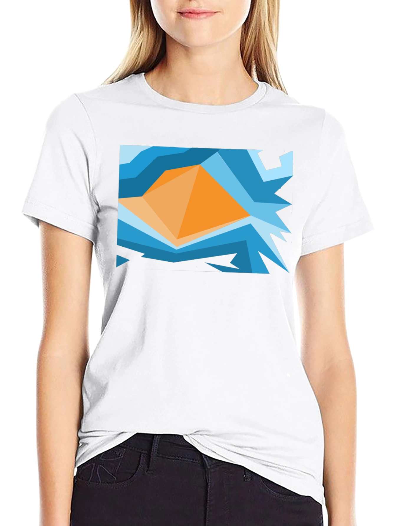 Abstract Geometric Graphic Tee - Modern Art Shirt