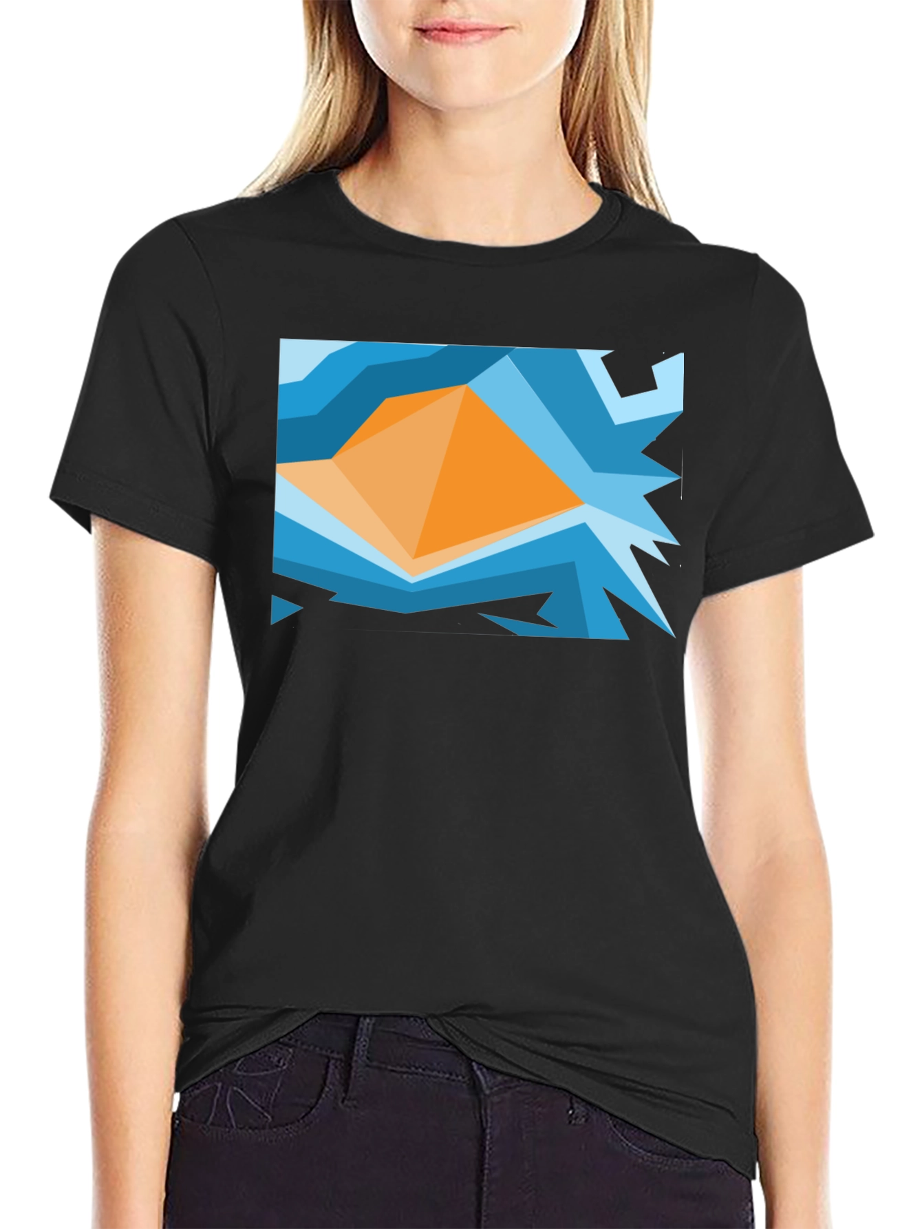 Abstract Geometric Graphic Tee - Modern Art Shirt
