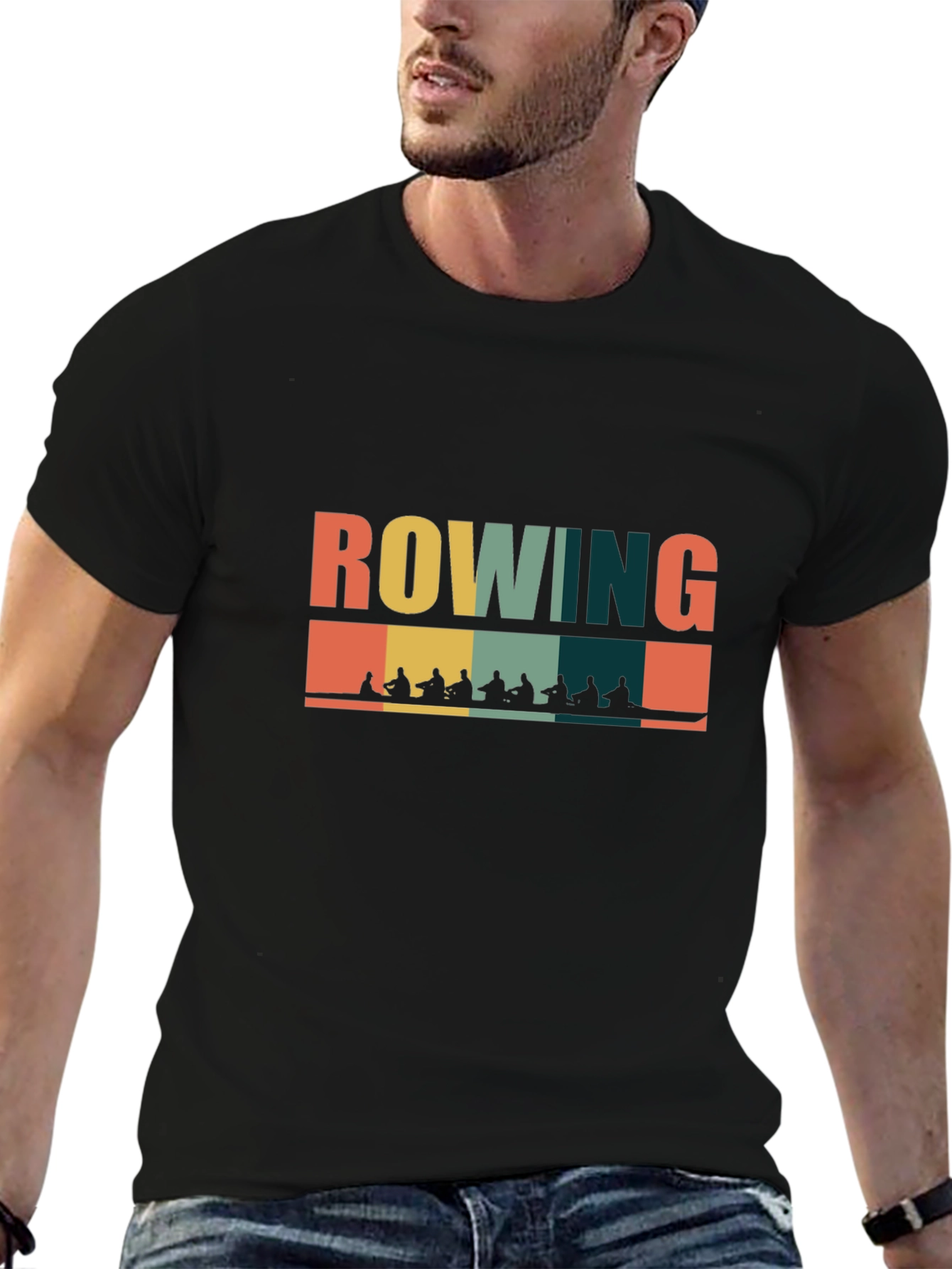 Rowing Team Retro Graphic T-Shirt
