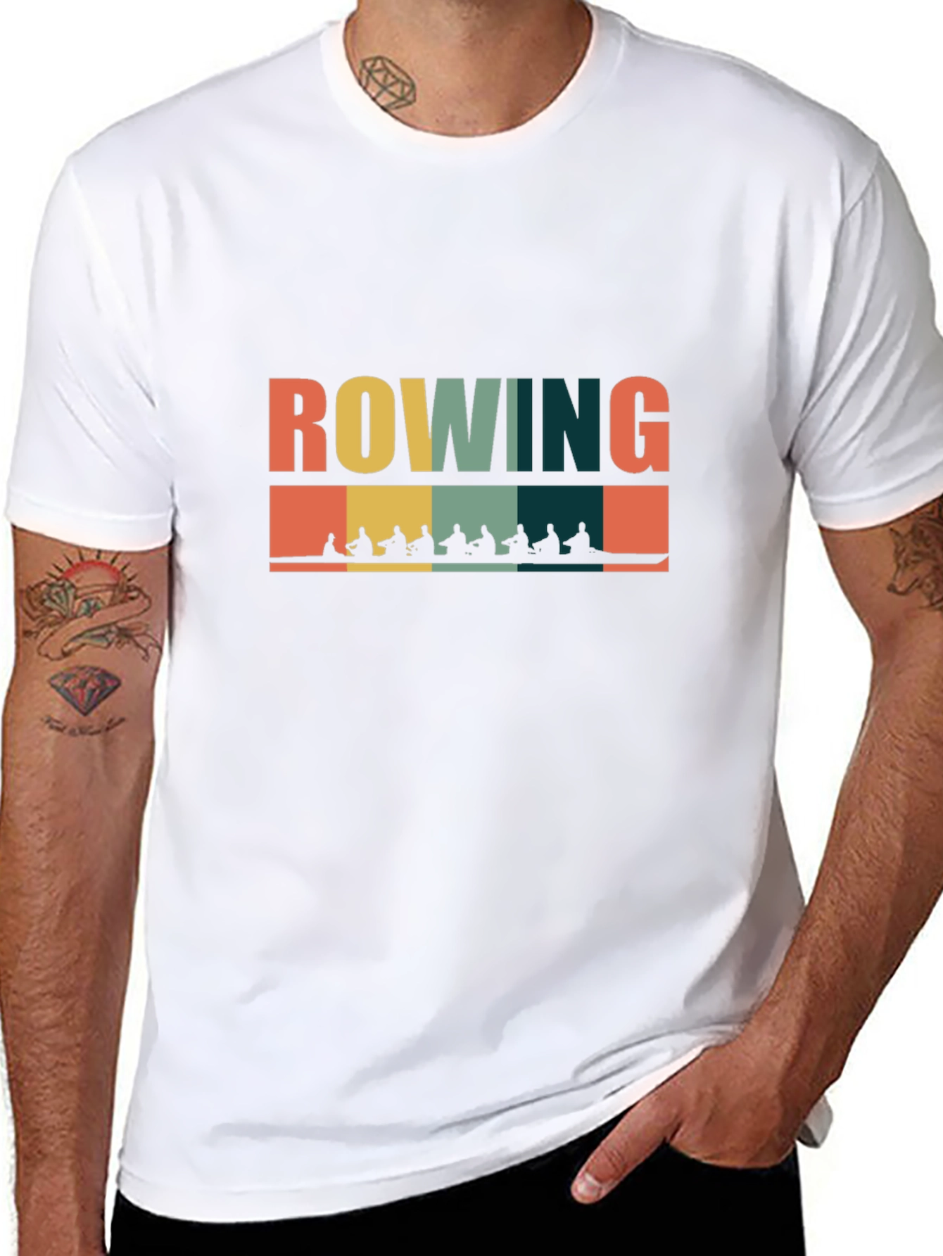 Rowing Team Retro Graphic T-Shirt