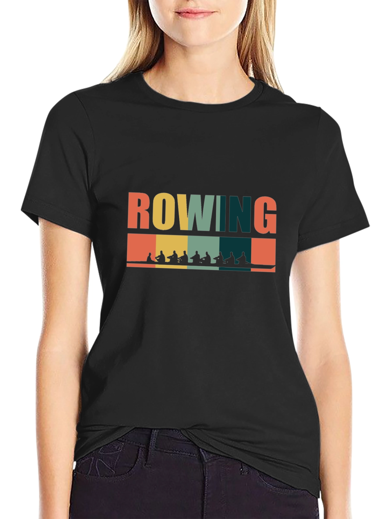 Rowing Team Retro Graphic T-Shirt