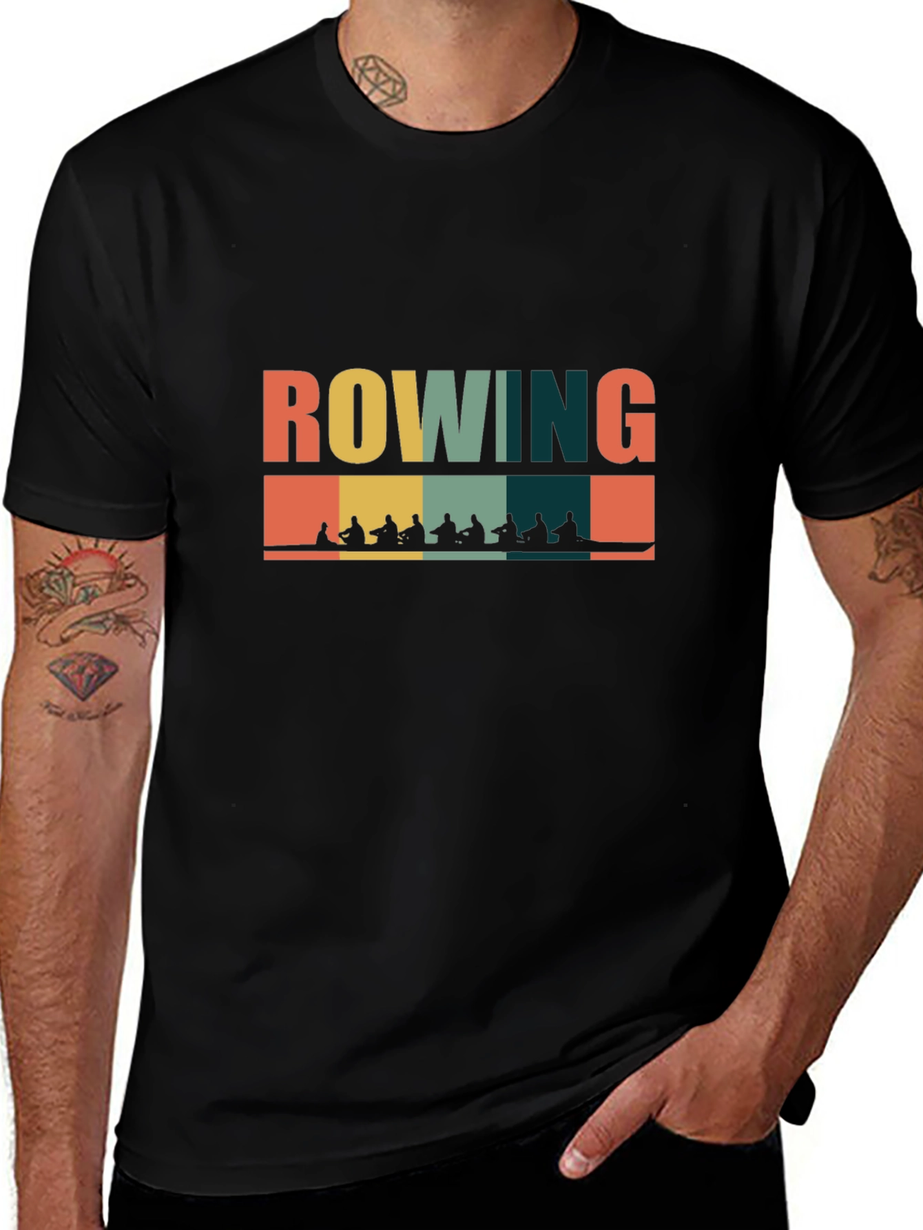 Rowing Team Retro Graphic T-Shirt