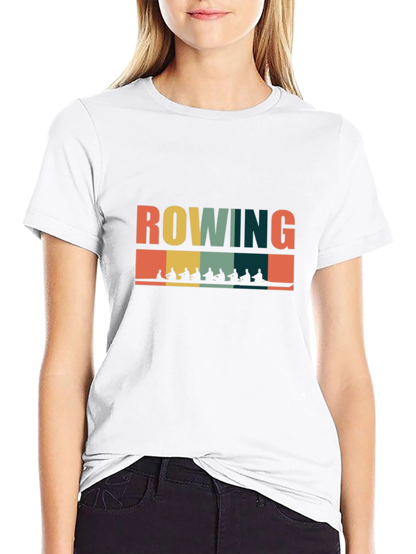Rowing Team Retro Graphic T-Shirt
